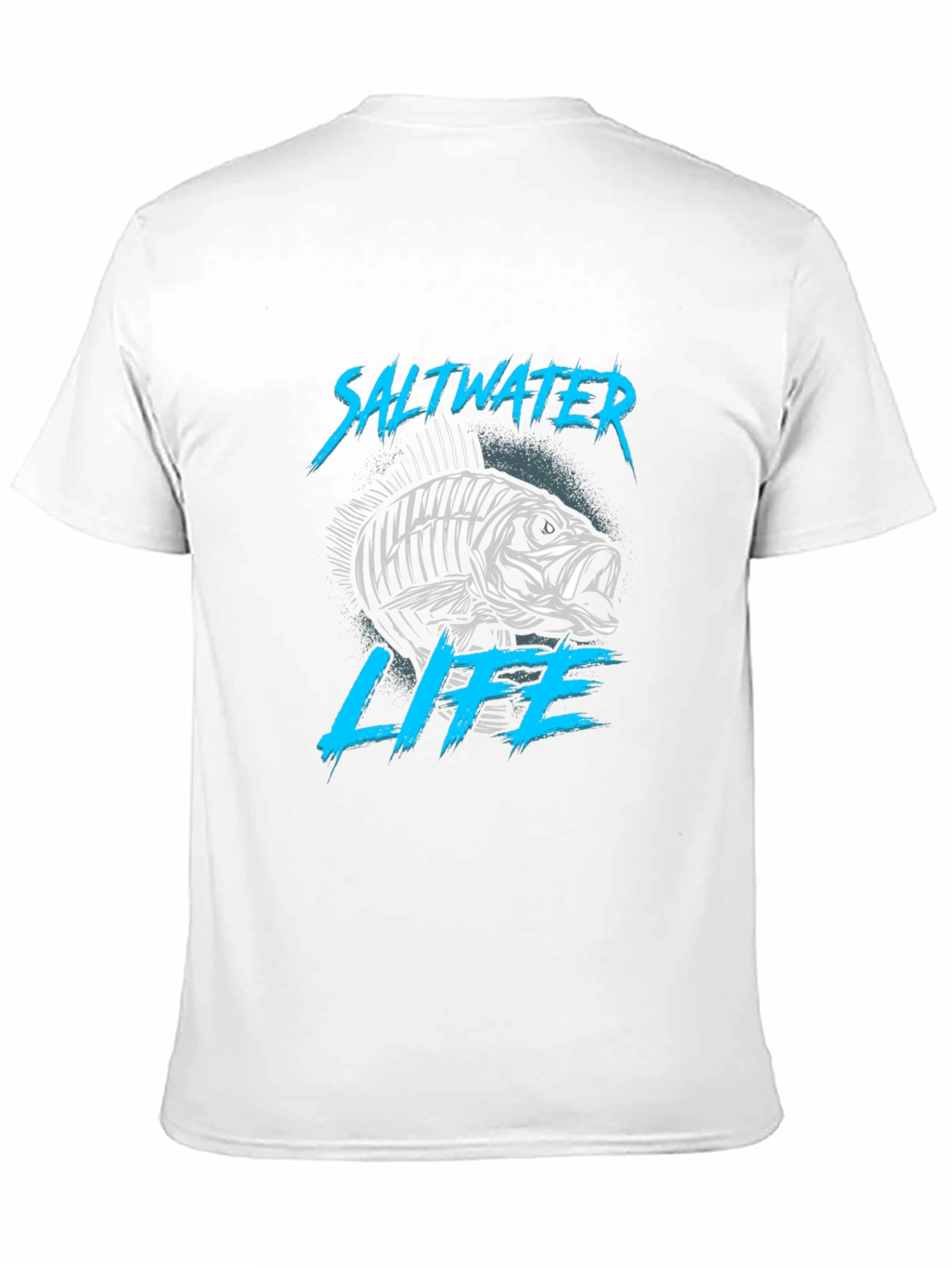 Saltwater Life Black T-Shirt - Fish Graphic Tee