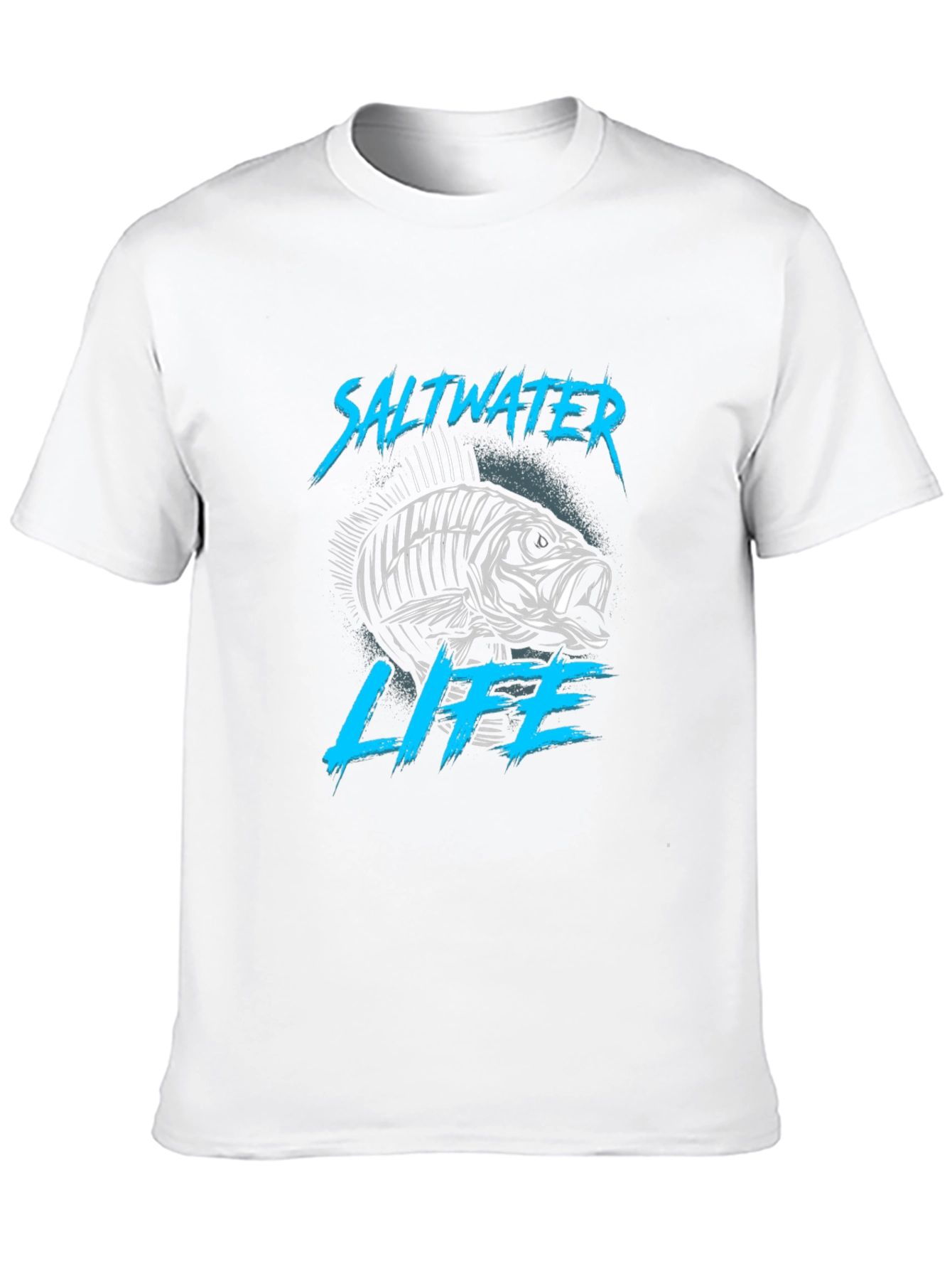 Saltwater Life Black T-Shirt - Fish Graphic Tee