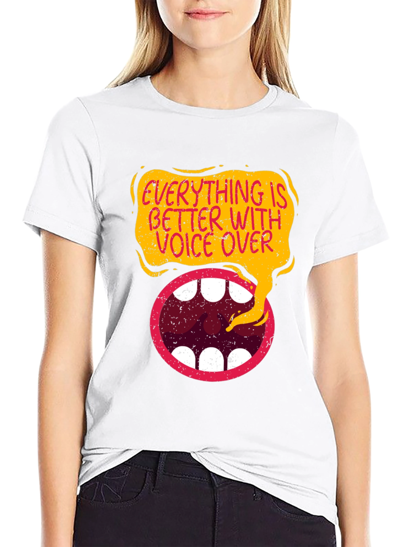 Everything is Better With Voice Over Black T-Shirt