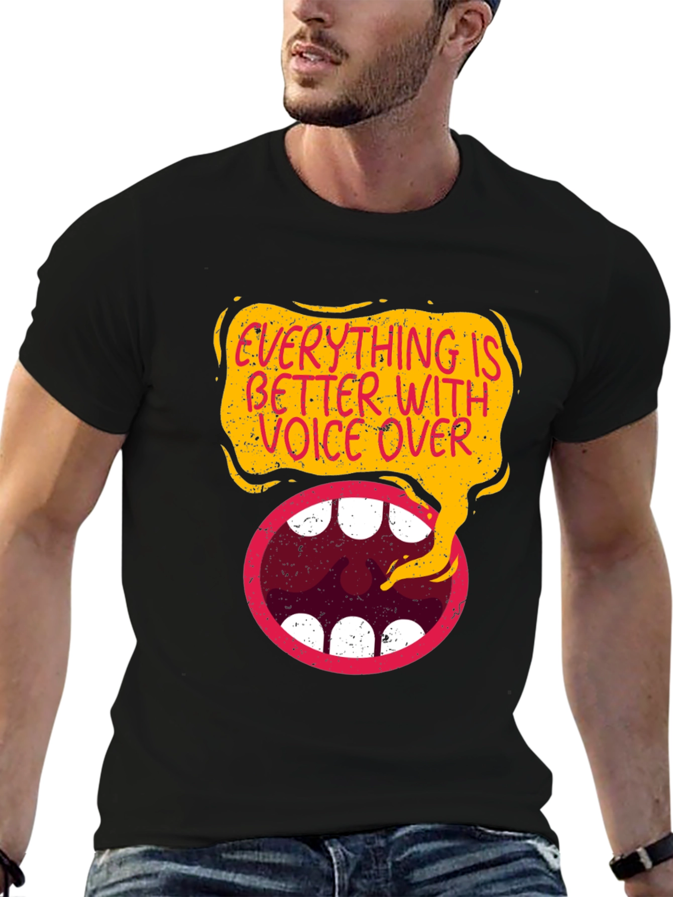 Everything is Better With Voice Over Black T-Shirt