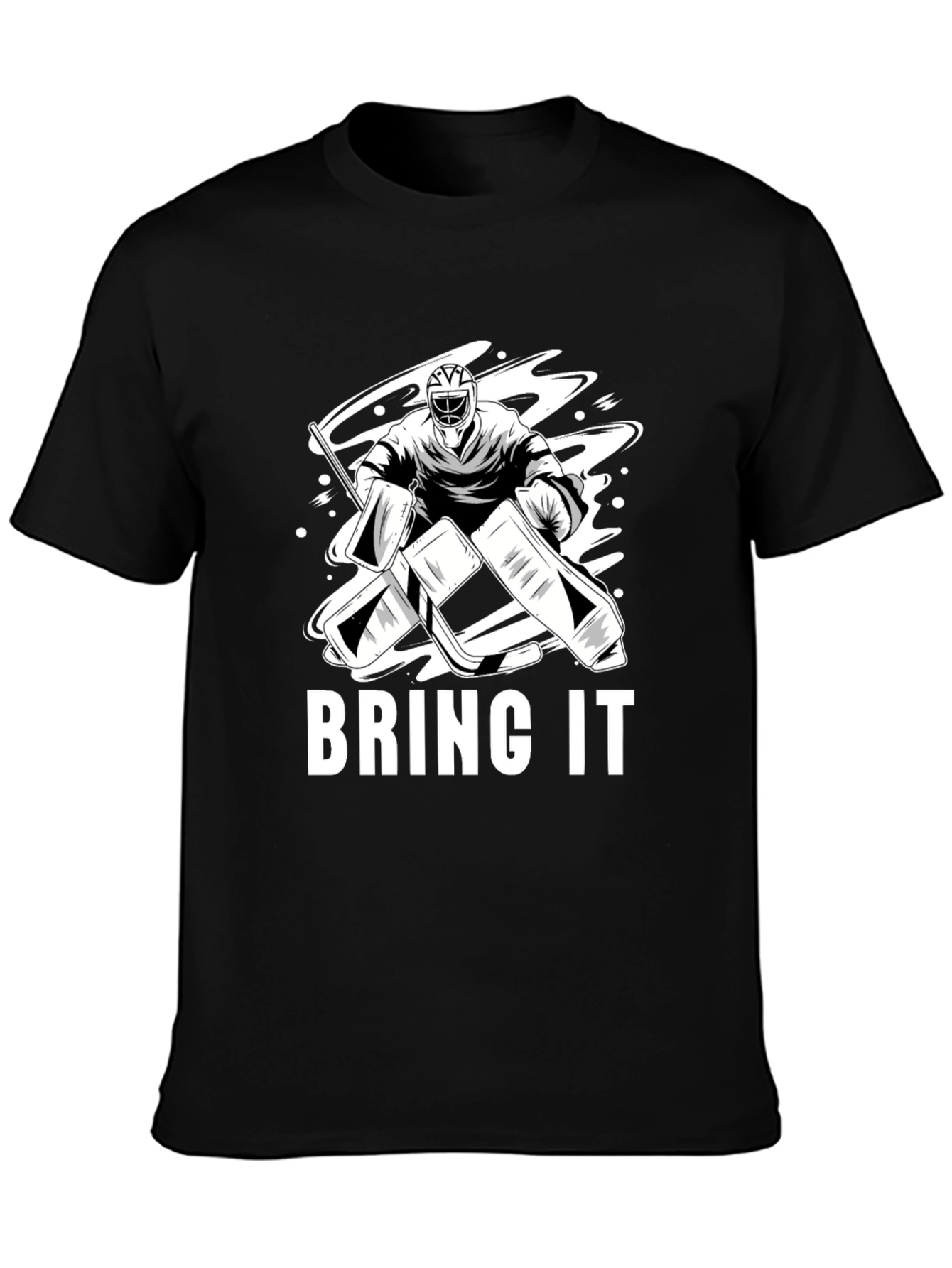 Hockey Goalie T-Shirt - Bring It Design
