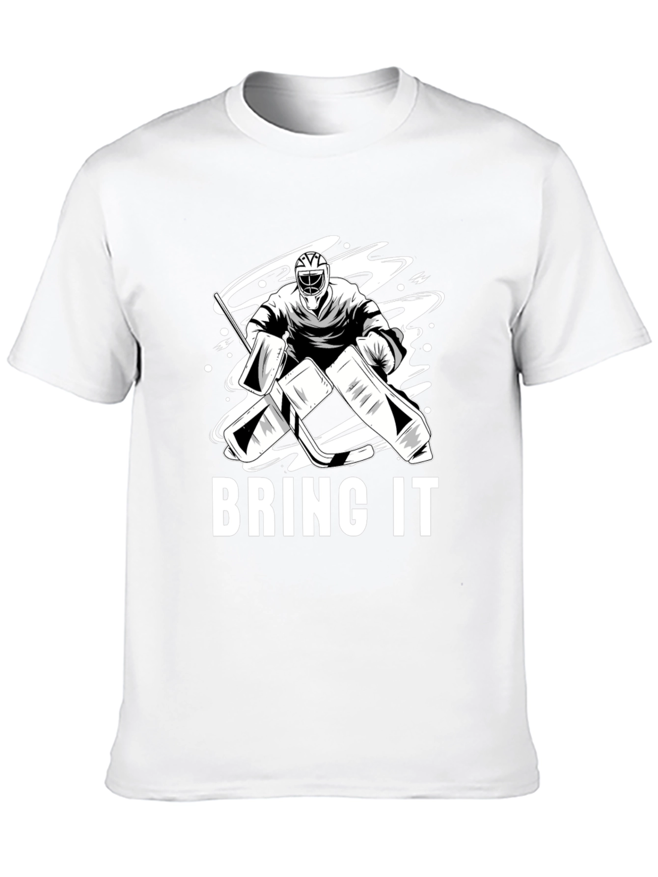 Hockey Goalie T-Shirt - Bring It Design