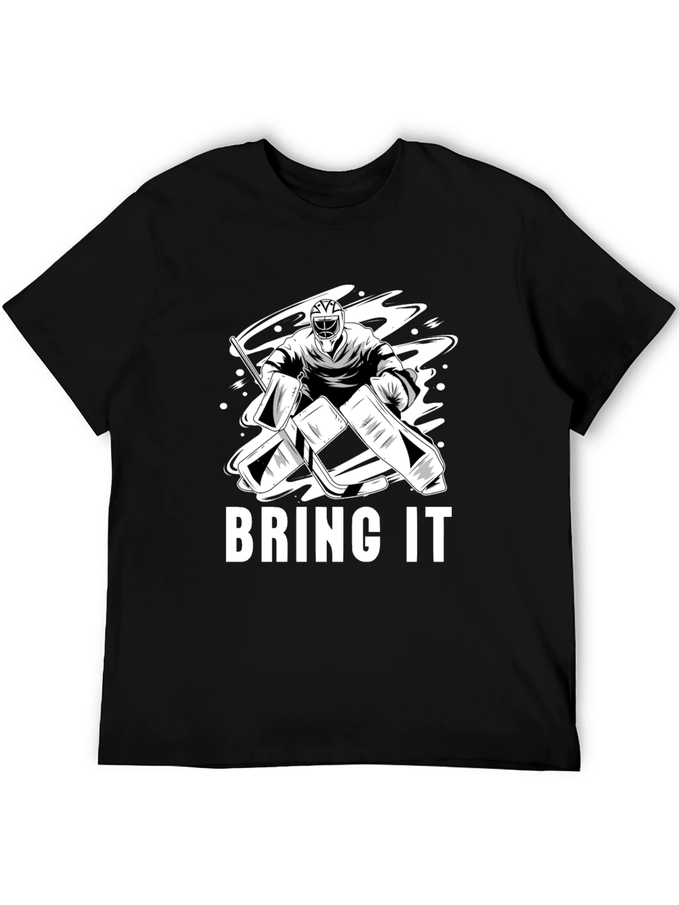 Hockey Goalie T-Shirt - Bring It Design
