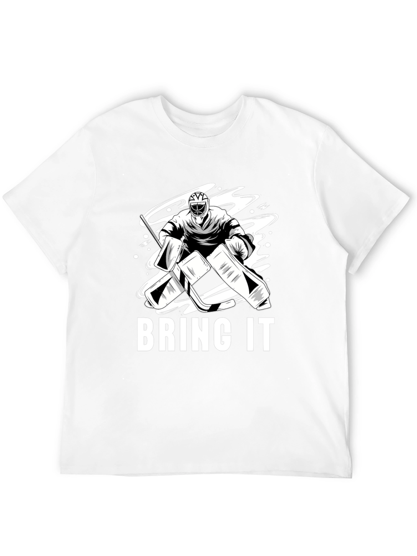 Hockey Goalie T-Shirt - Bring It Design