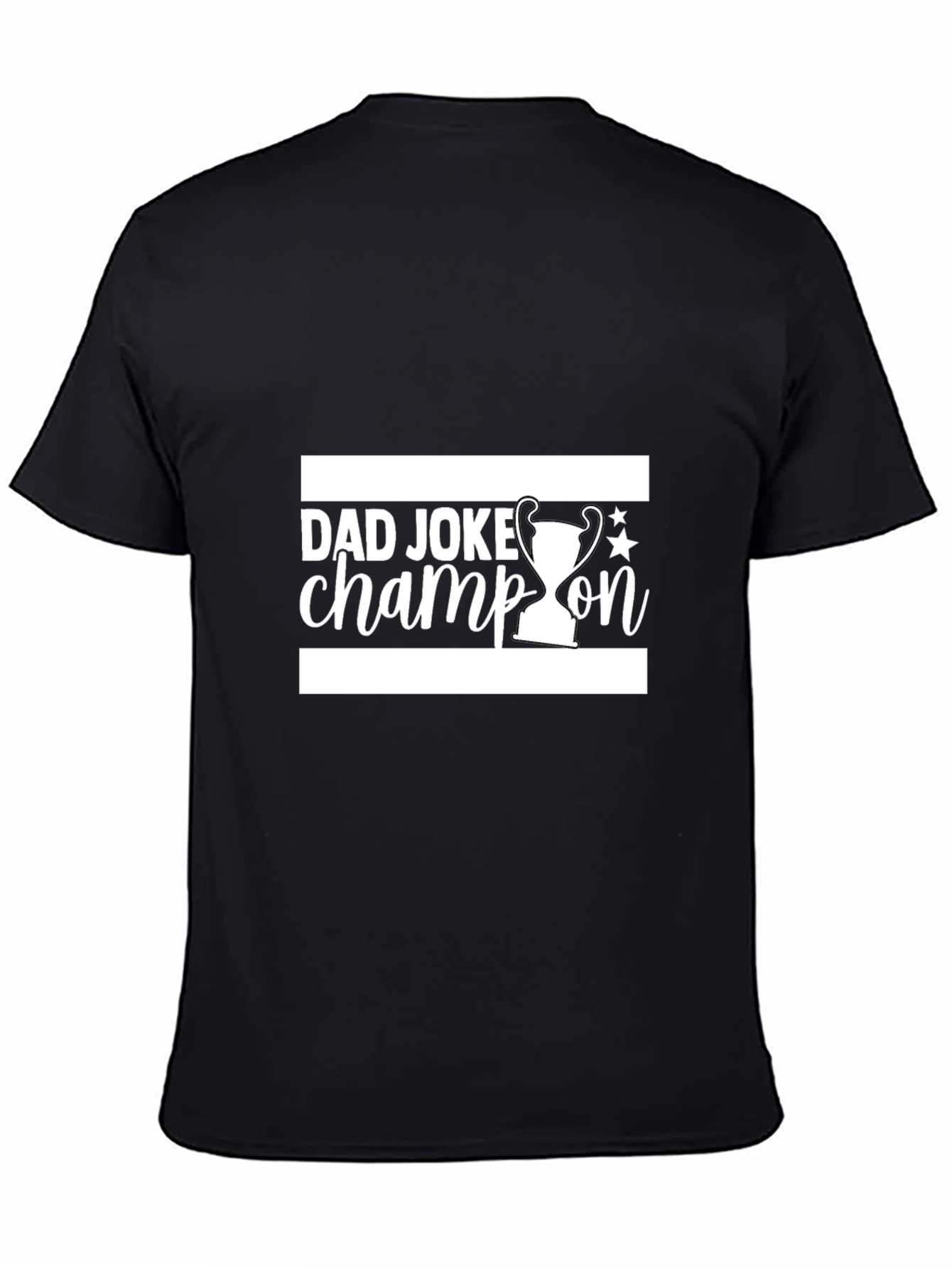Dad Joke Champion Black T-Shirt