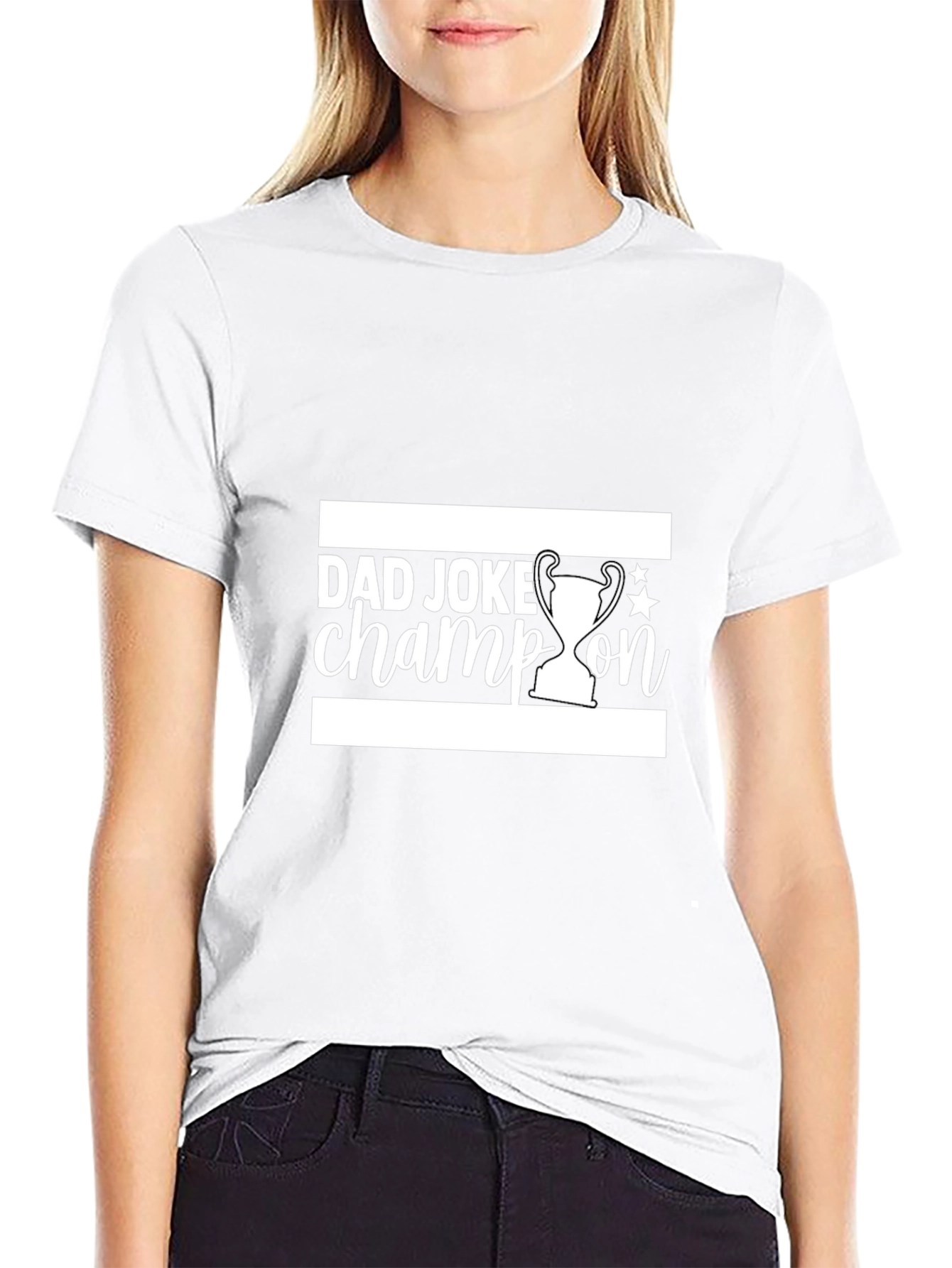 Dad Joke Champion Black T-Shirt