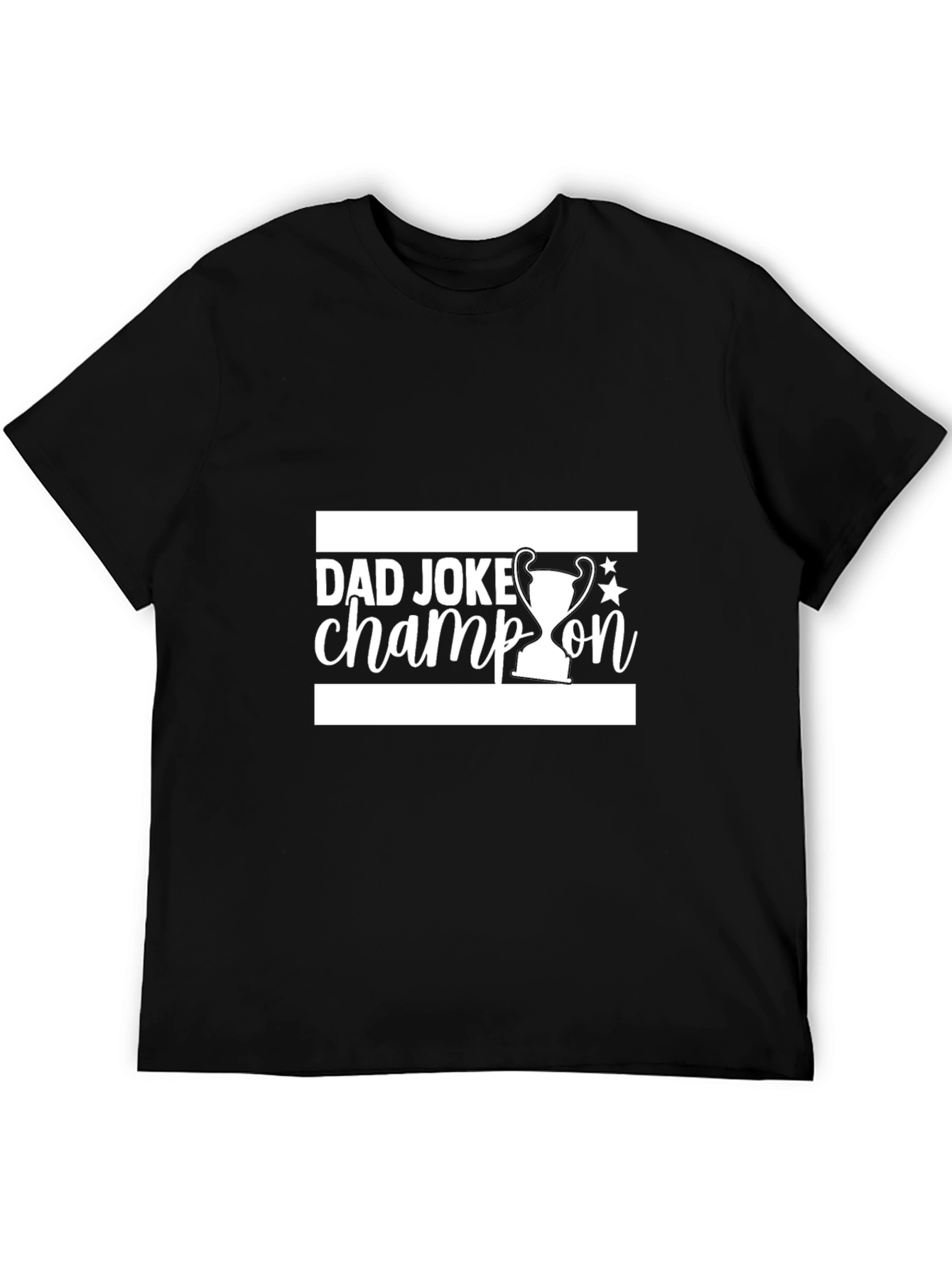 Dad Joke Champion Black T-Shirt