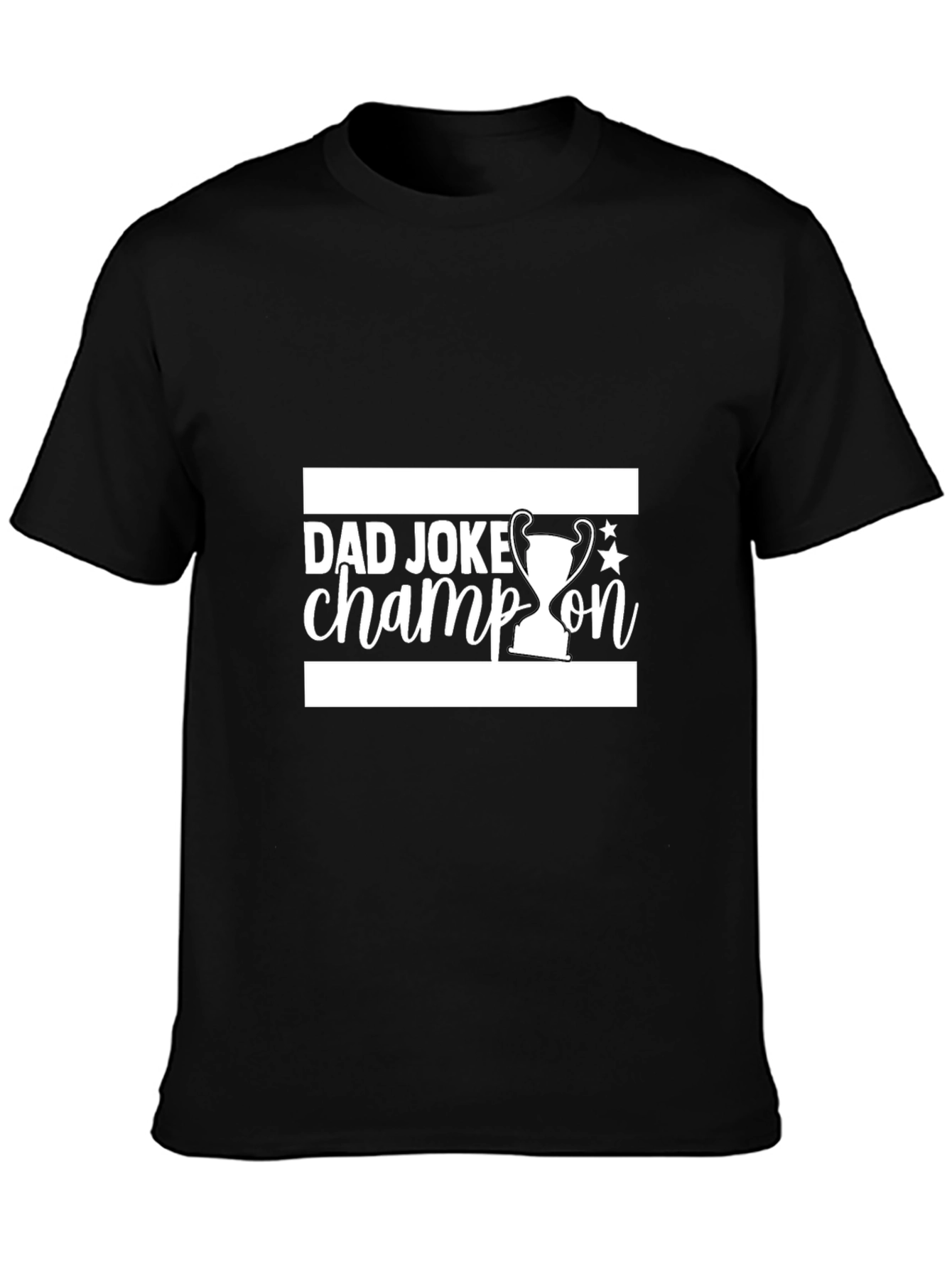 Dad Joke Champion Black T-Shirt
