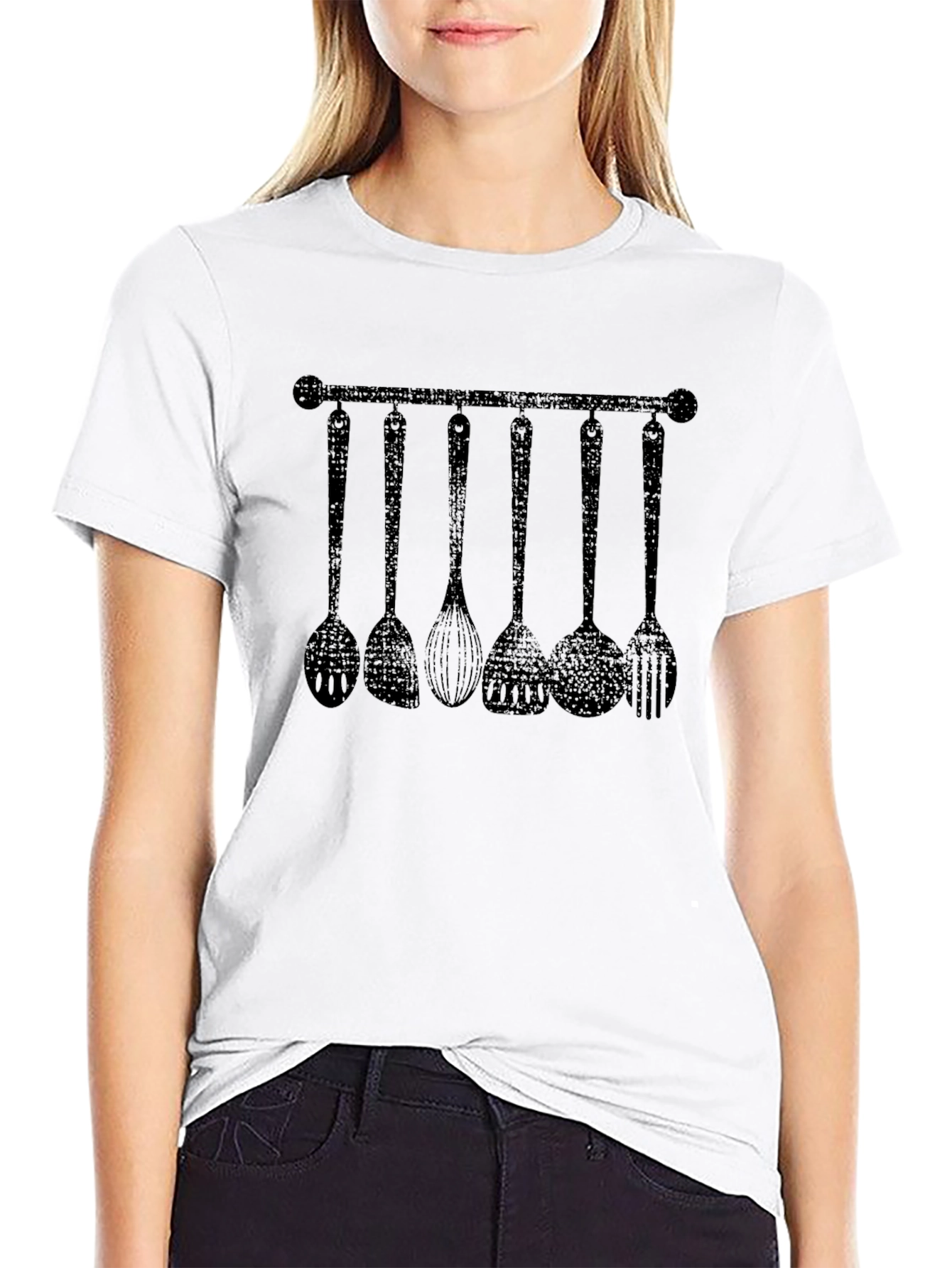Culinary Tool Rack Graphic T-Shirt - Black