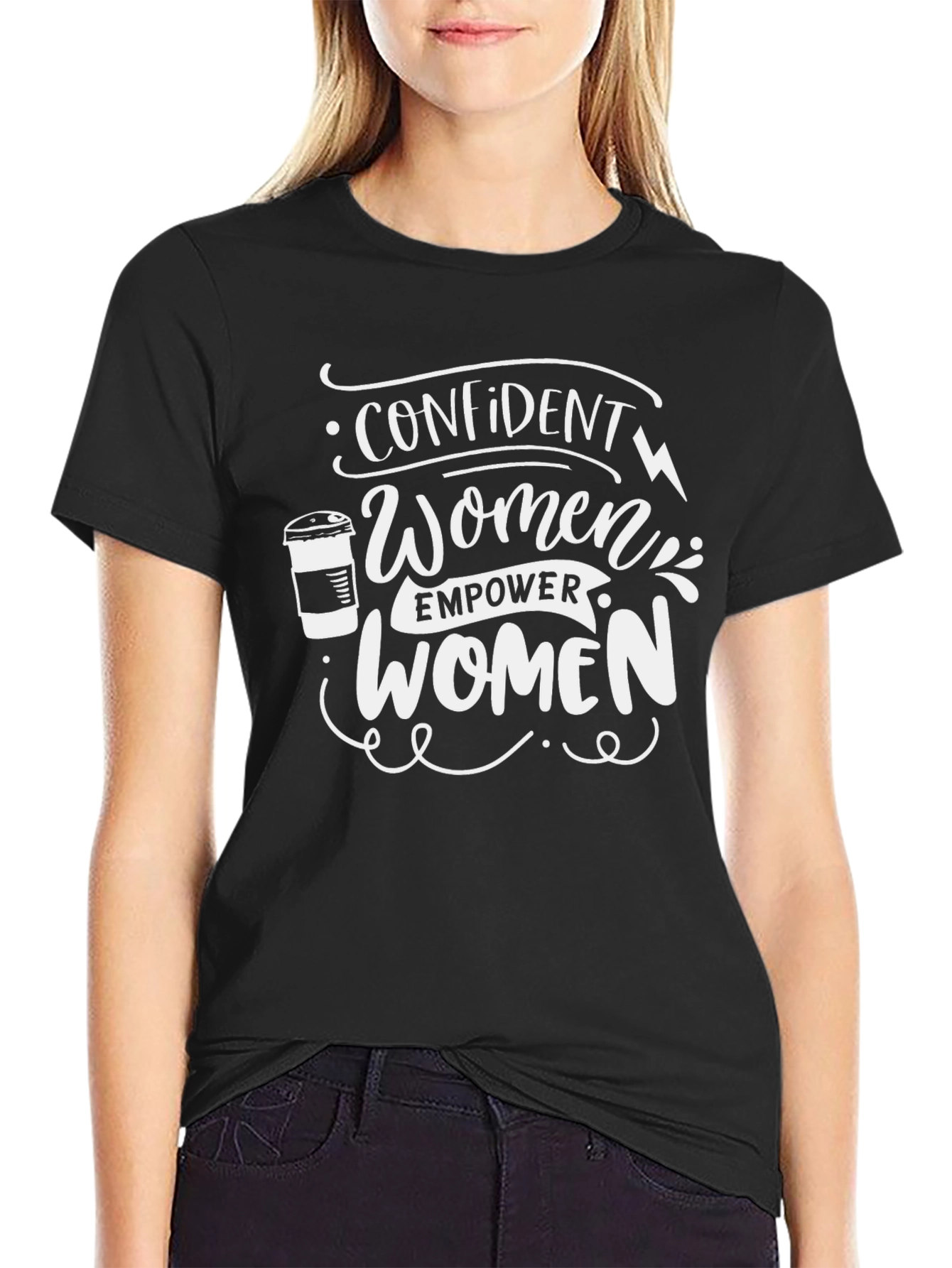 Confident Women Empower Women Black T-Shirt