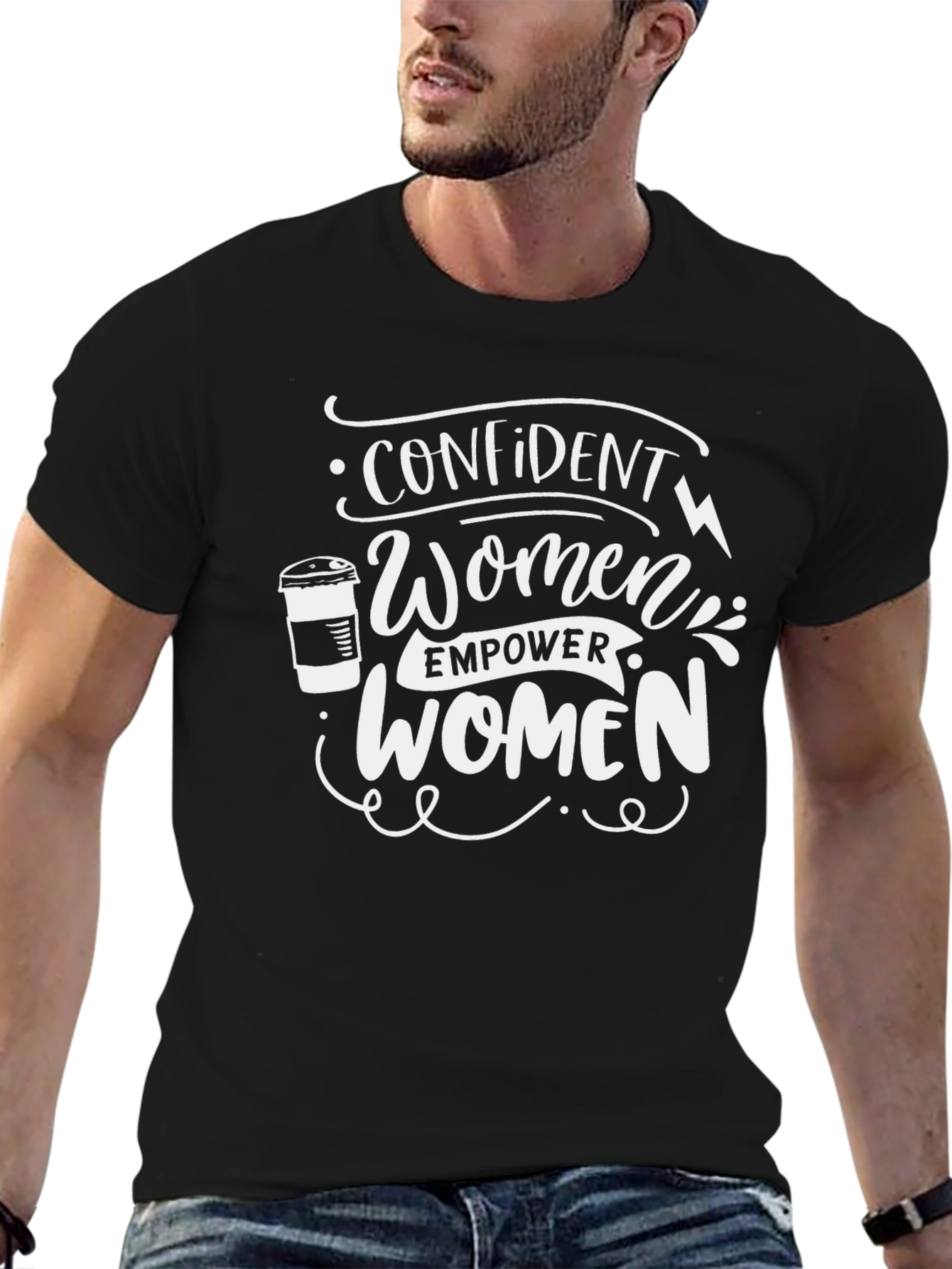 Confident Women Empower Women Black T-Shirt