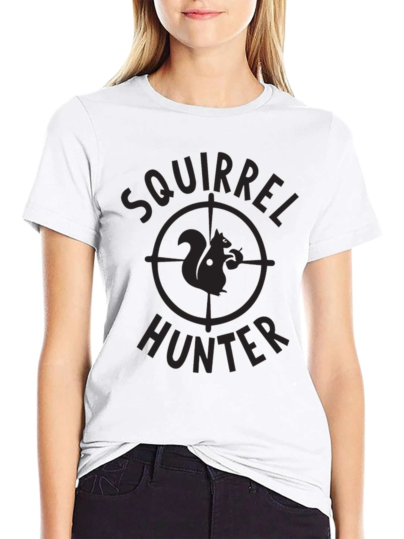 Squirrel Hunter Graphic Tee - Black