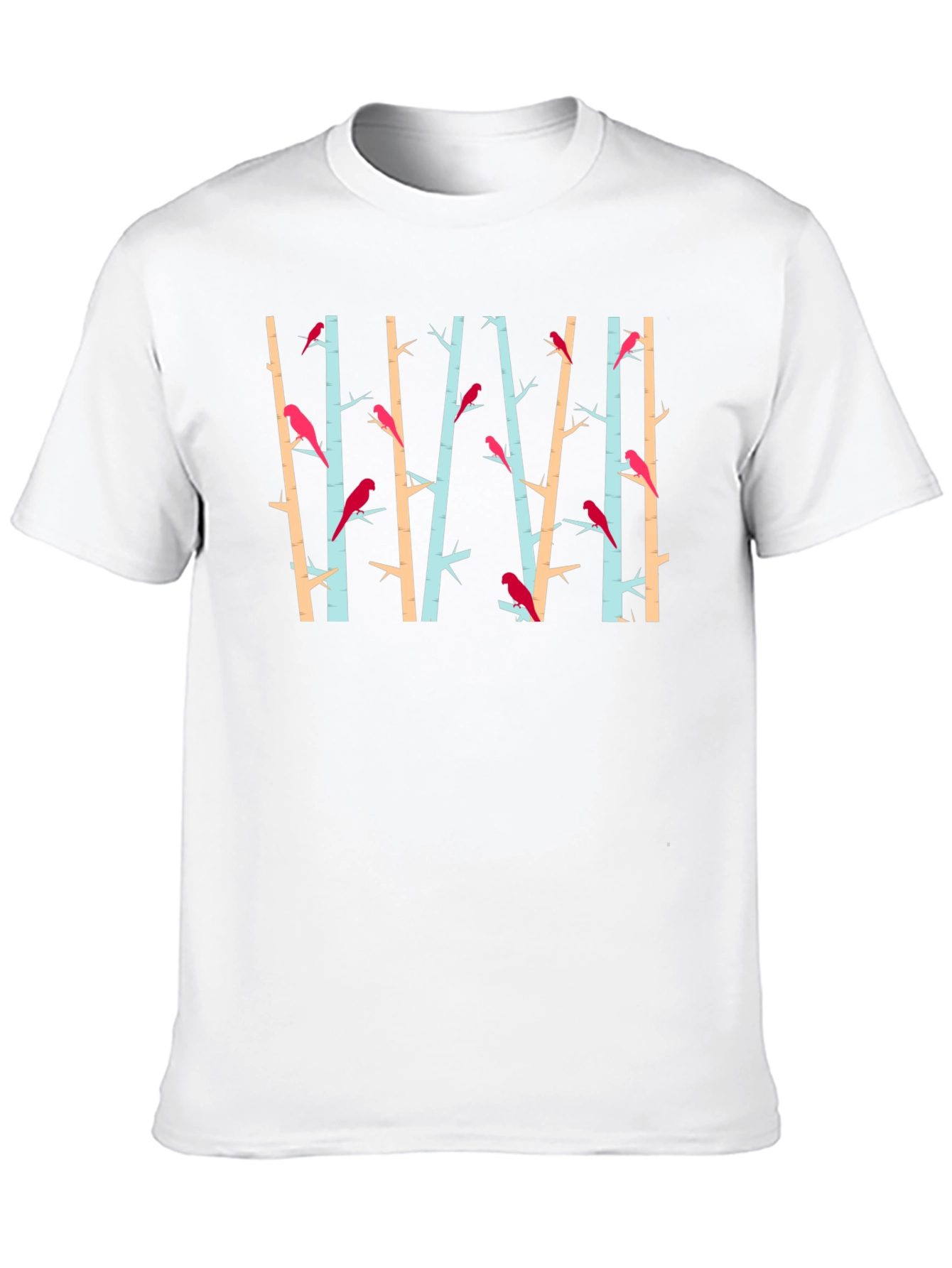 Birds on Branches Graphic Tee - Mens Black T-Shirt
