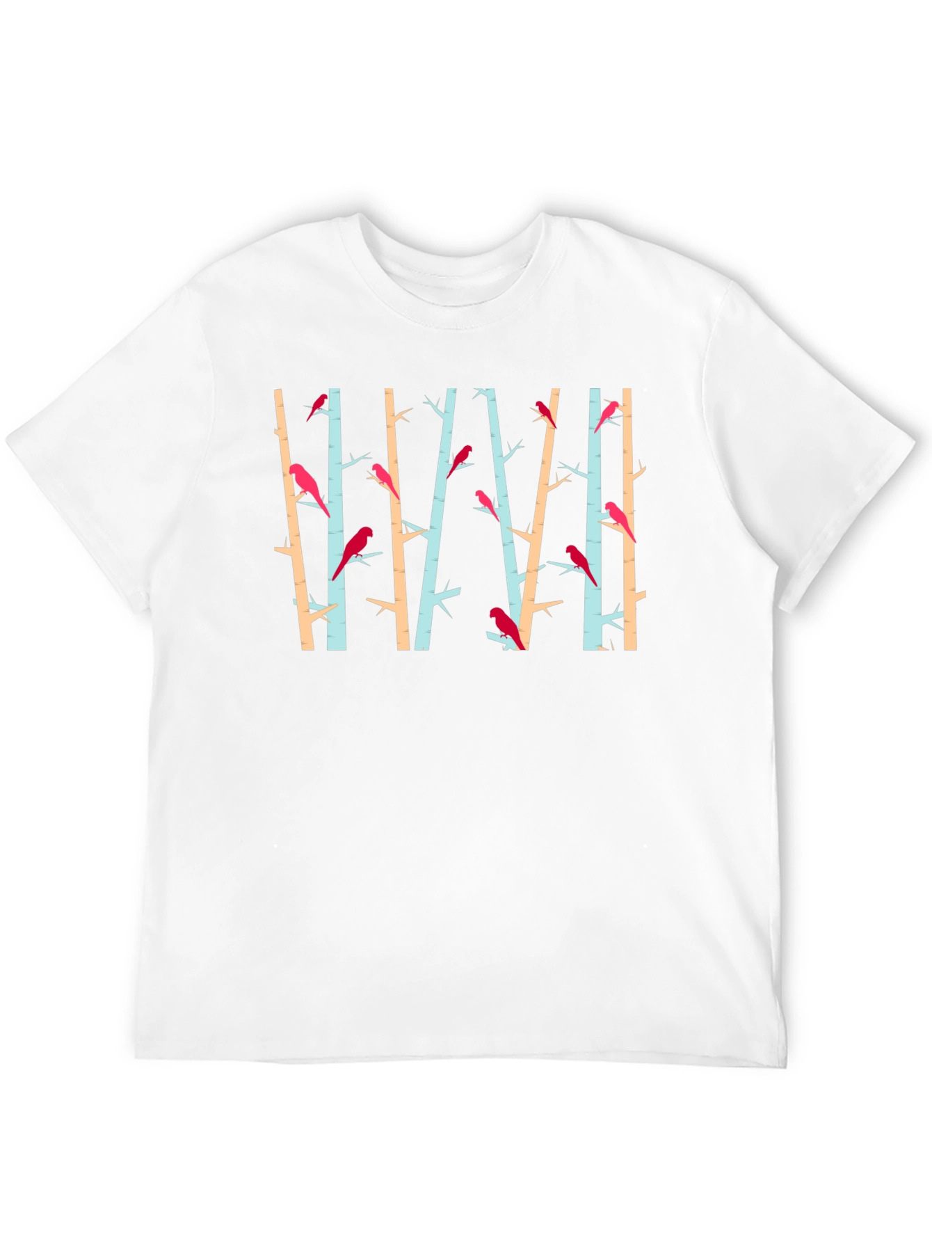 Birds on Branches Graphic Tee - Mens Black T-Shirt