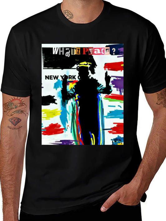 Abstract Art Graphic Tee - What IZ Peace?