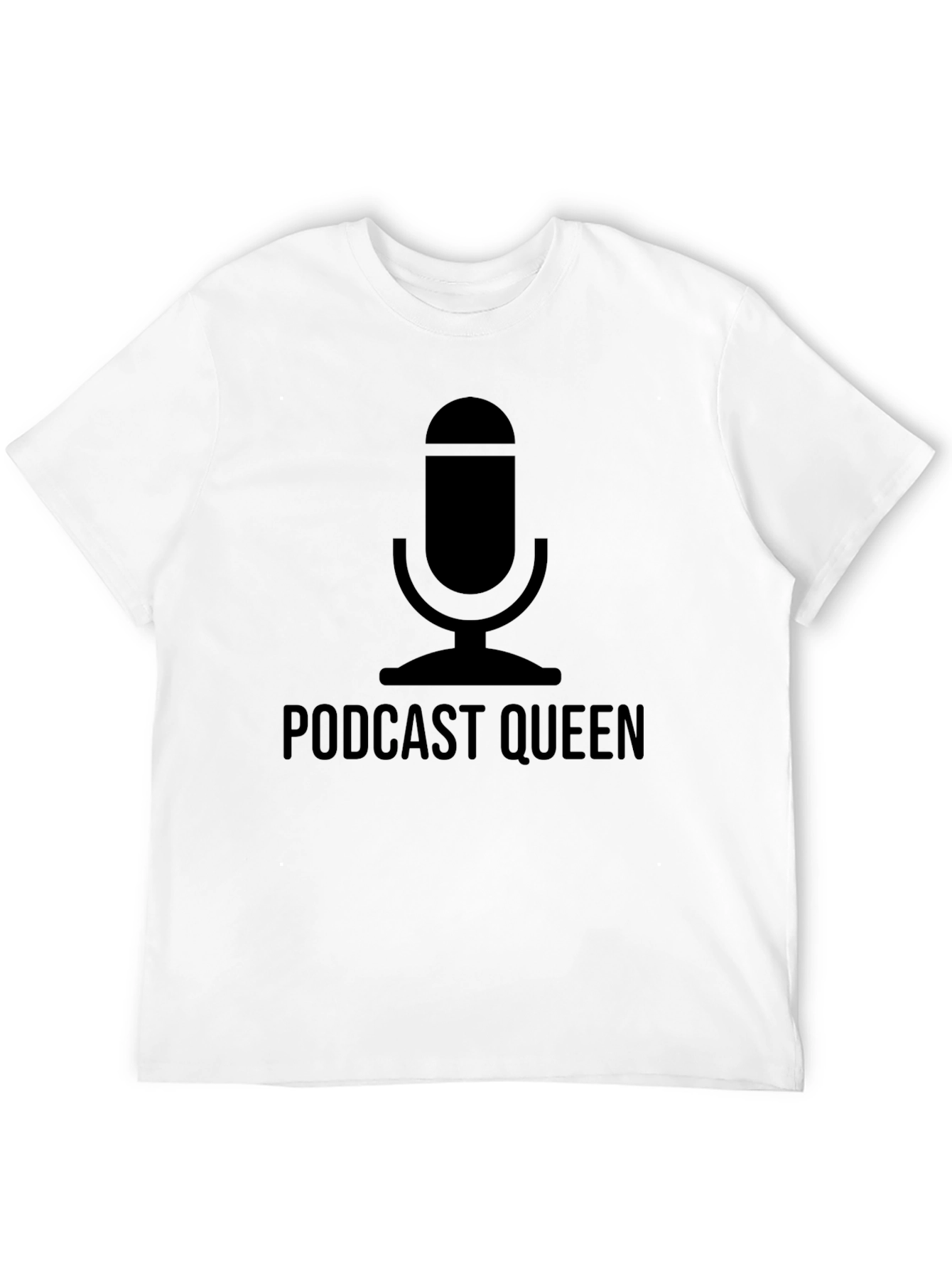 Podcast Queen T-Shirt - Microphone Graphic Tee