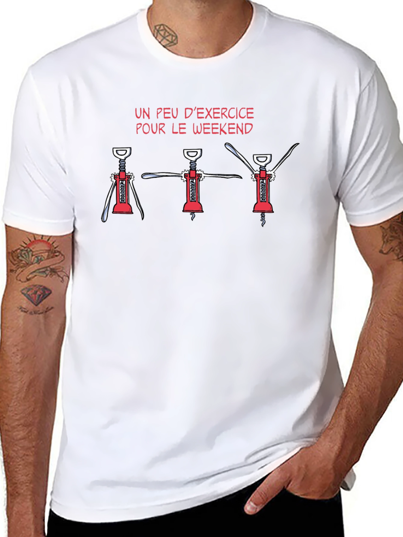 Funny Wine Exercise T-Shirt - Weekend Edition