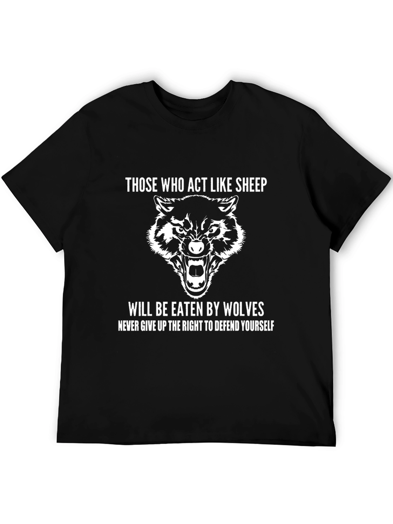 Wolf Graphic Tee - Defend Yourself