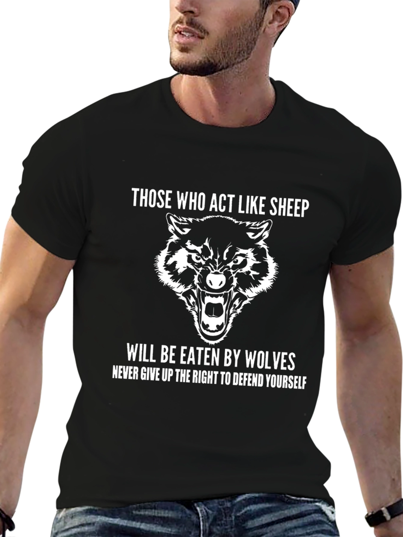 Wolf Graphic Tee - Defend Yourself