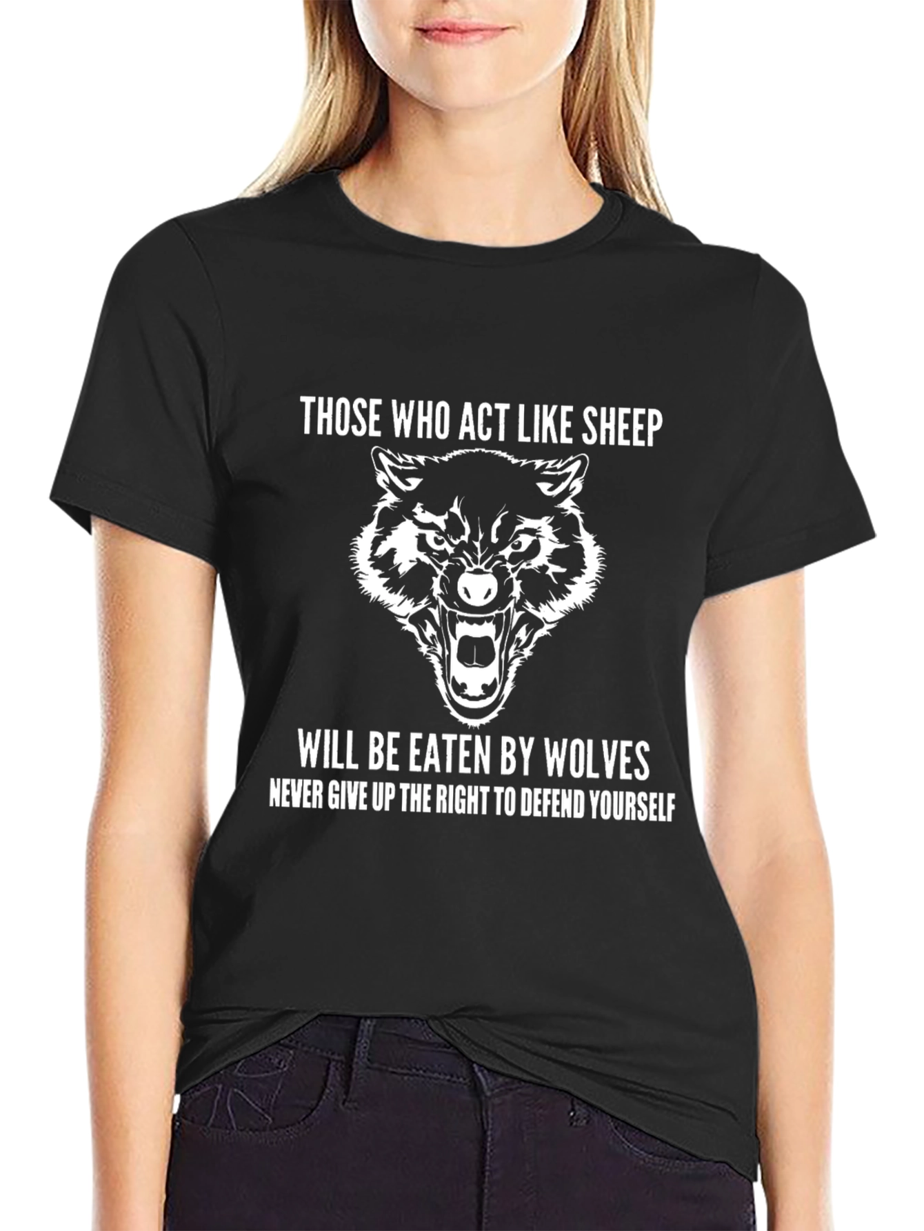 Wolf Graphic Tee - Defend Yourself