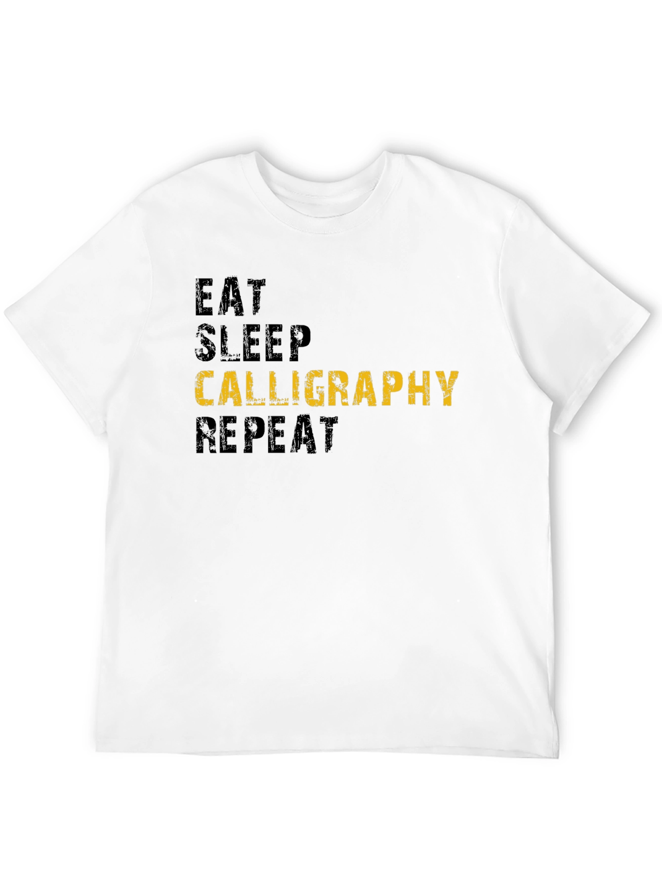 Eat Sleep Calligraphy Repeat Black T-Shirt