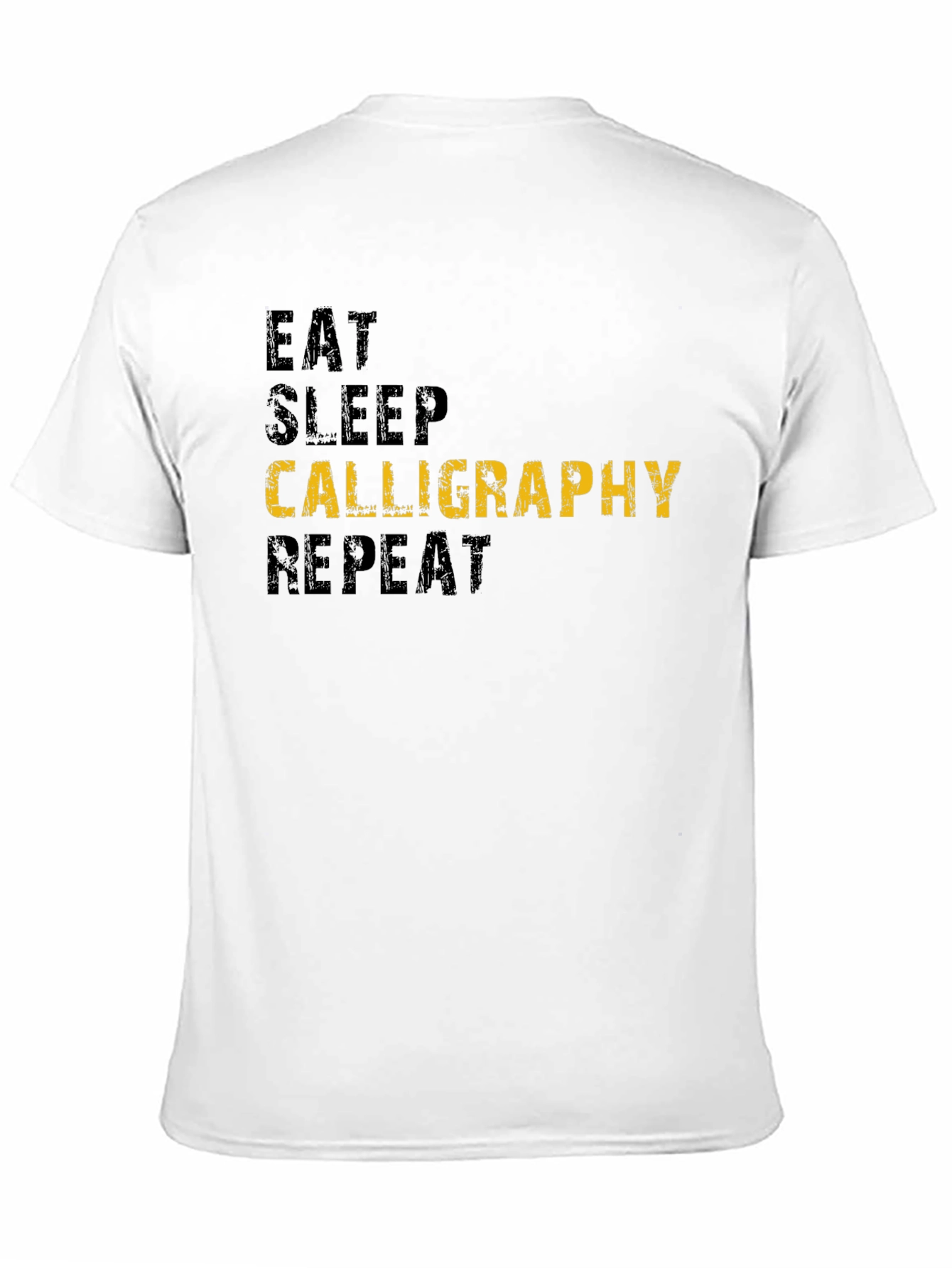 Eat Sleep Calligraphy Repeat Black T-Shirt