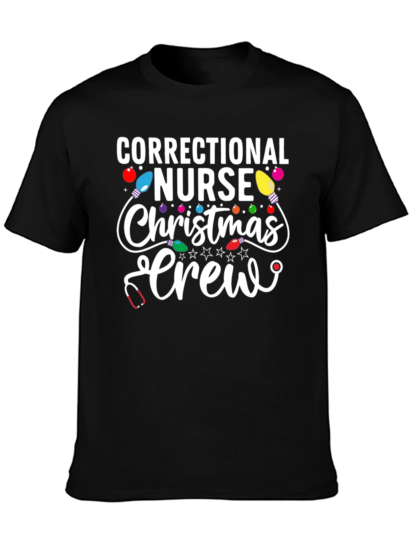 Correctional Nurse Christmas Crew T-Shirt