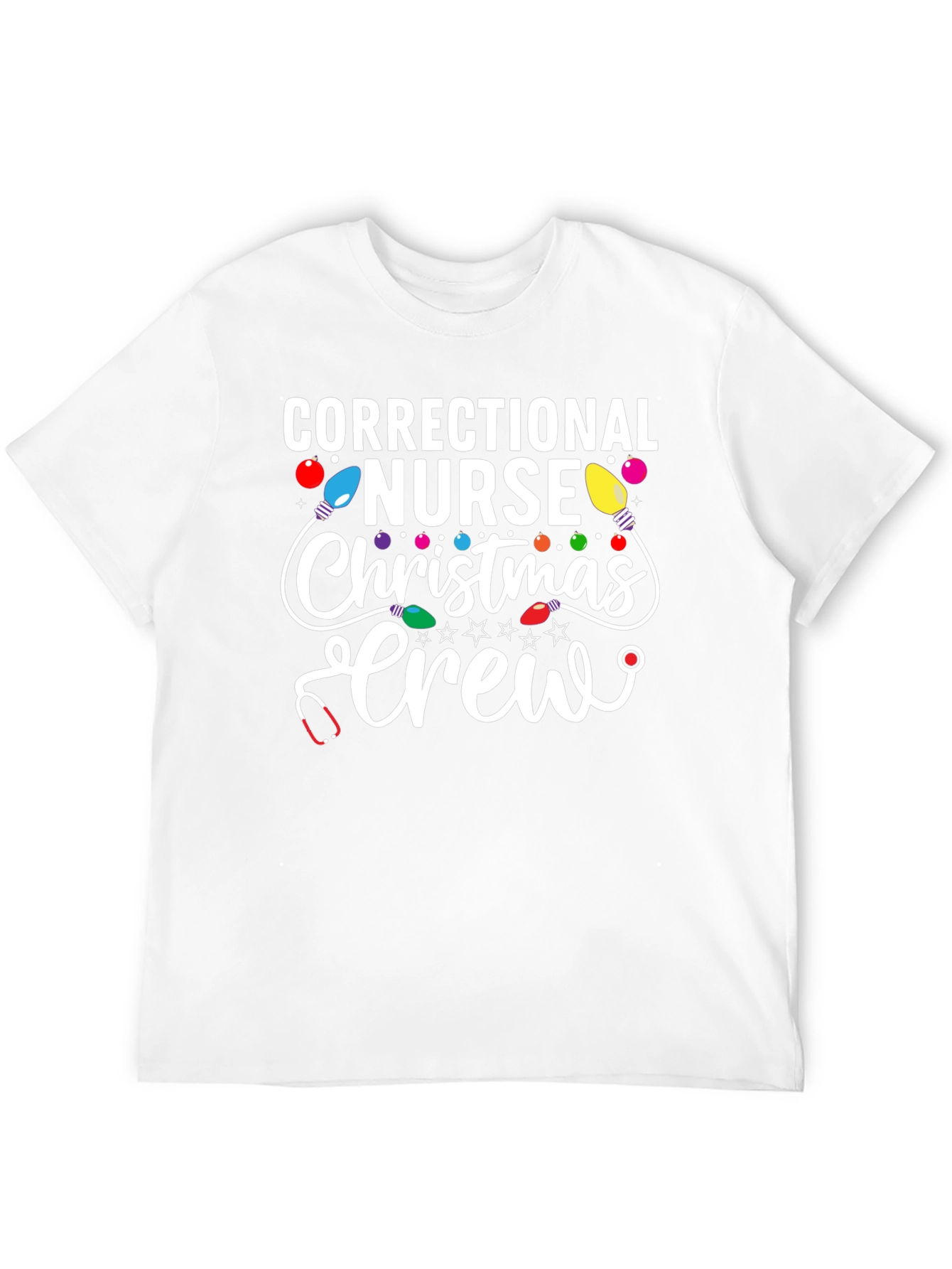 Correctional Nurse Christmas Crew T-Shirt