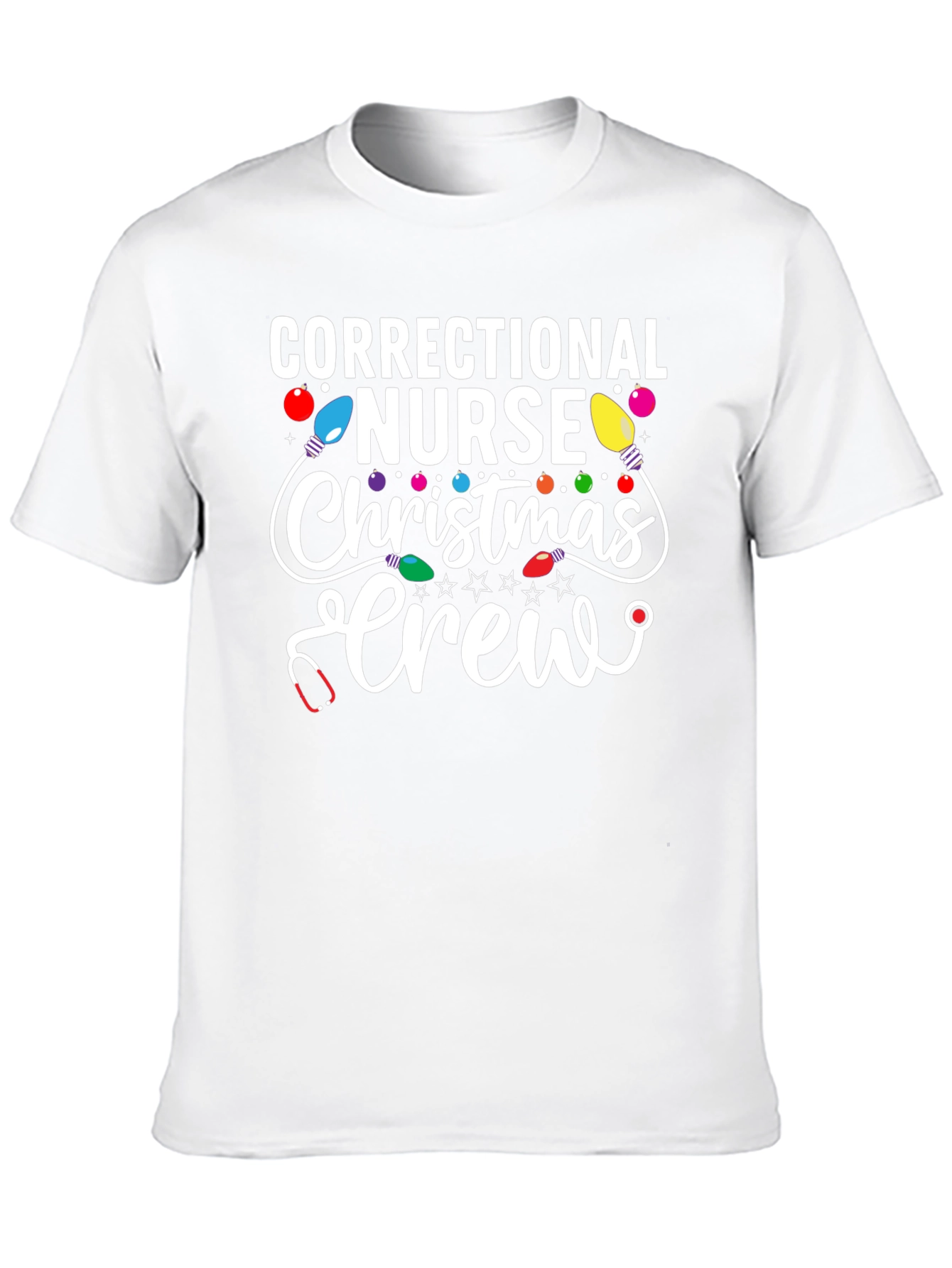 Correctional Nurse Christmas Crew T-Shirt