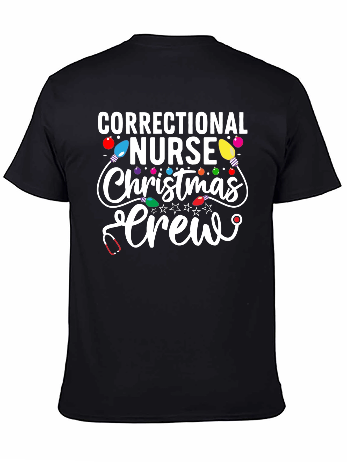 Correctional Nurse Christmas Crew T-Shirt