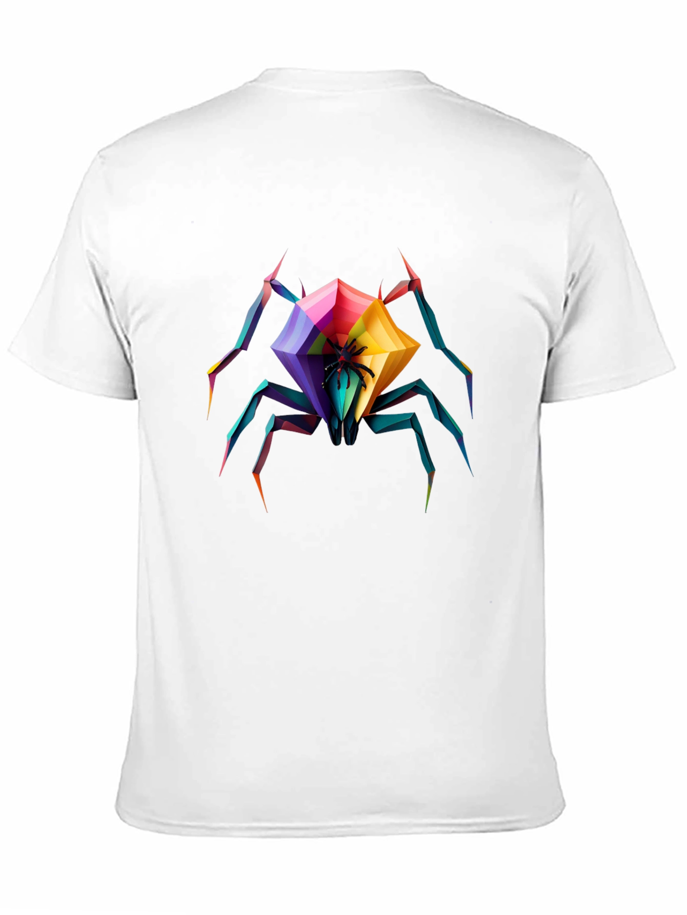 Geometric Spider Graphic T-Shirt - Black