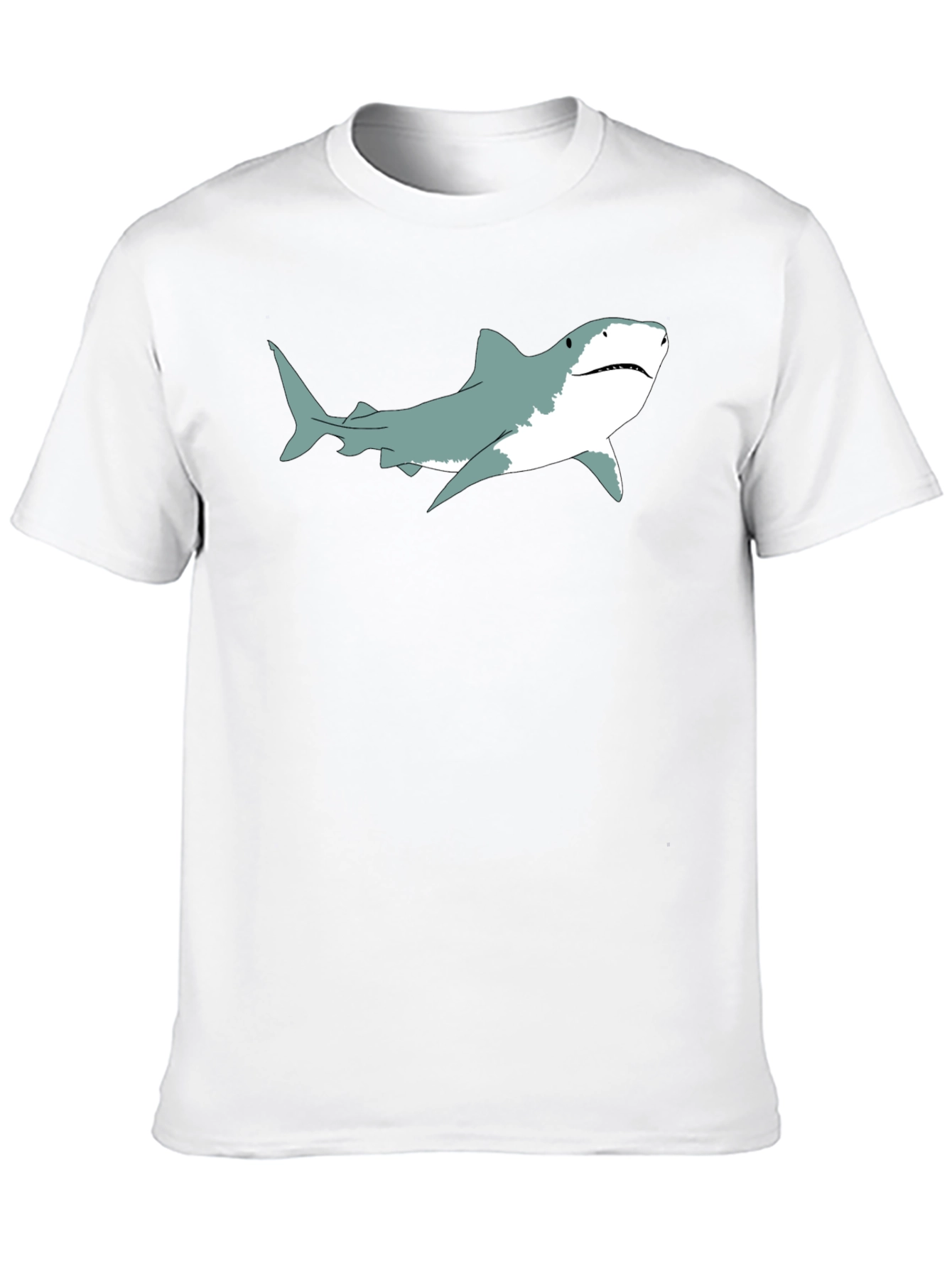 Shark Graphic Print Black T-Shirt