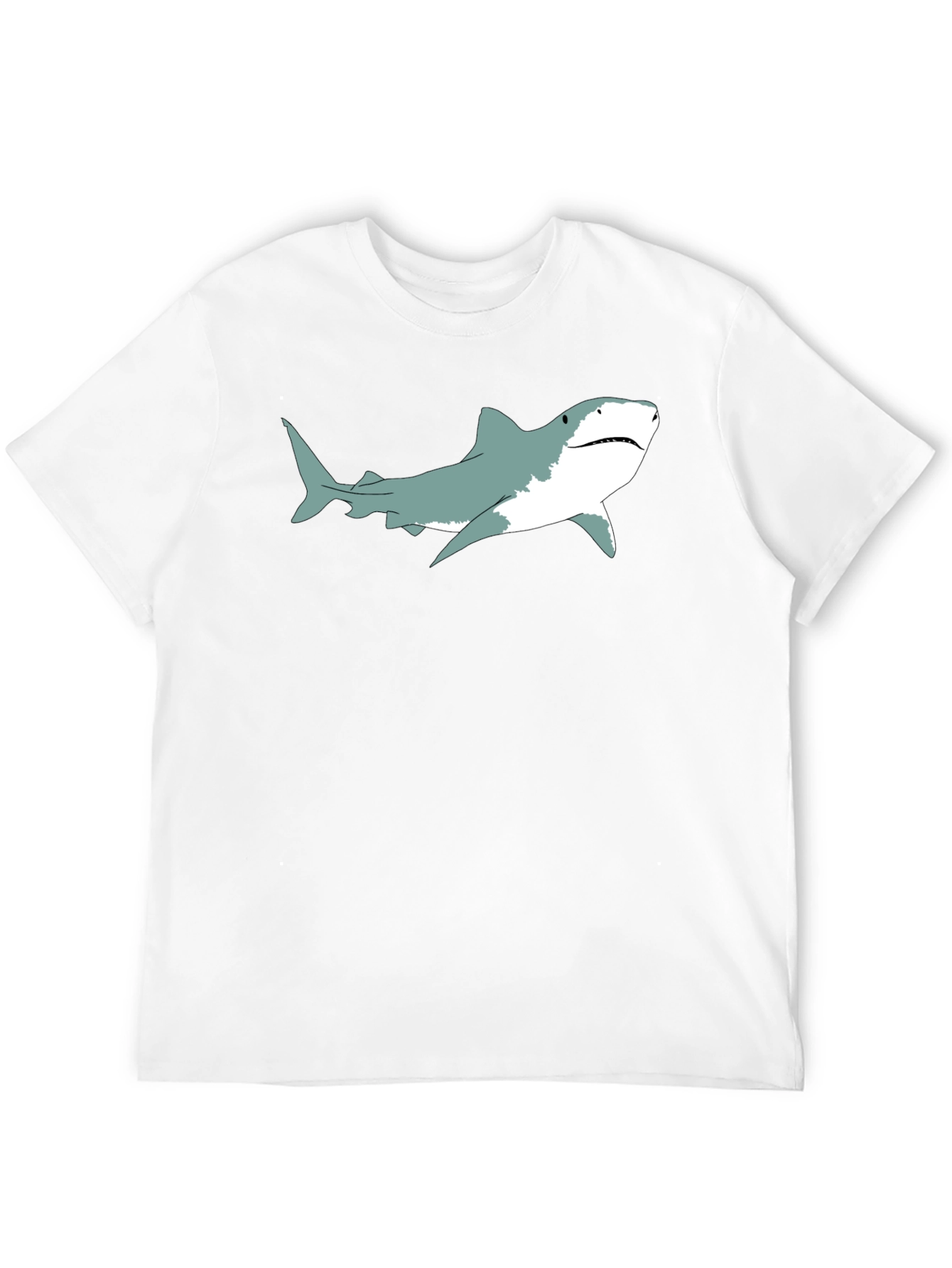 Shark Graphic Print Black T-Shirt
