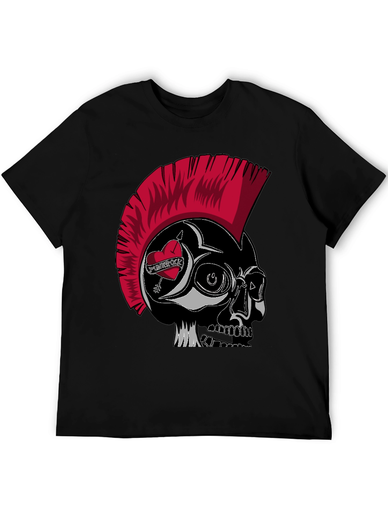 Punk Rock Skull Graphic Tee