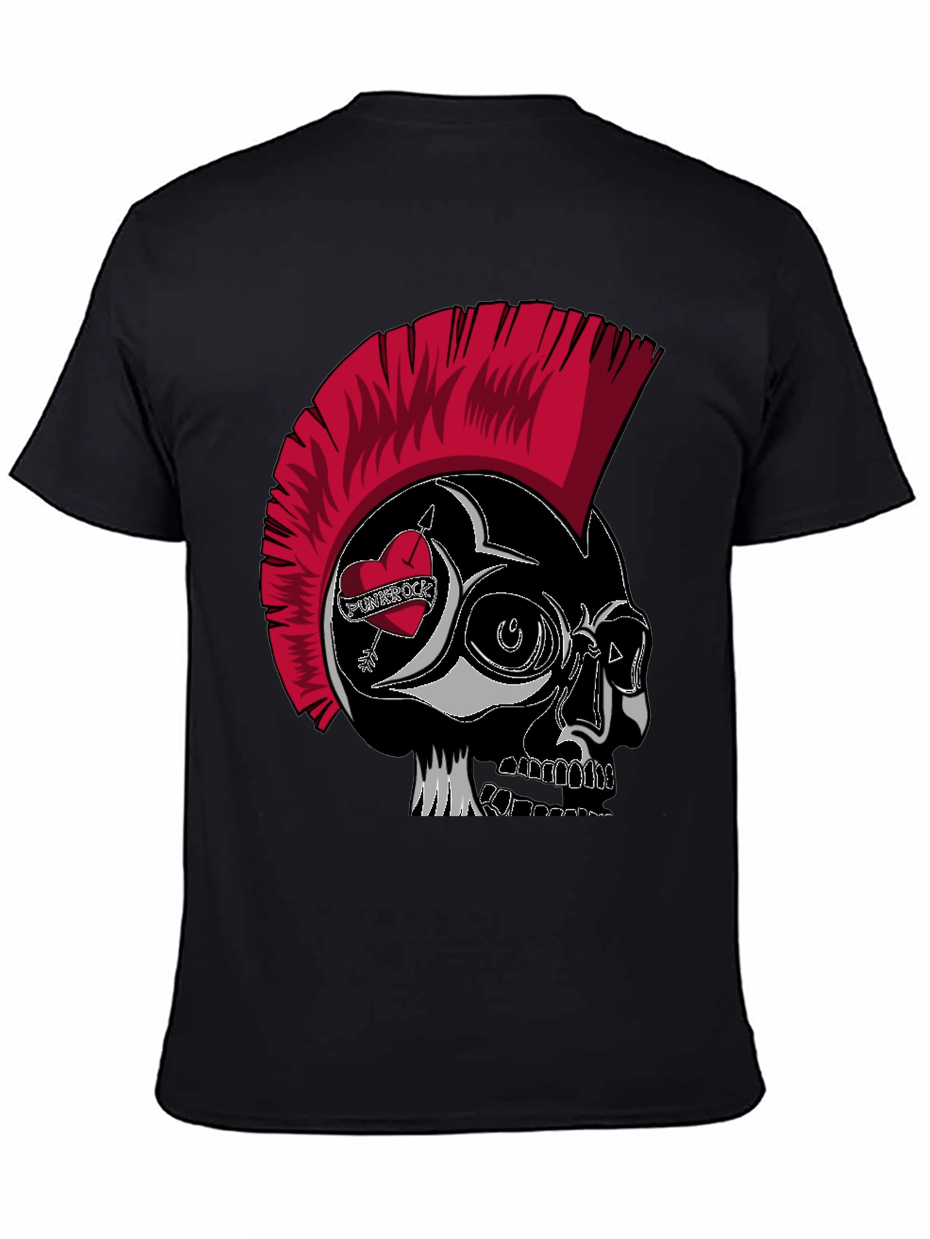 Punk Rock Skull Graphic Tee
