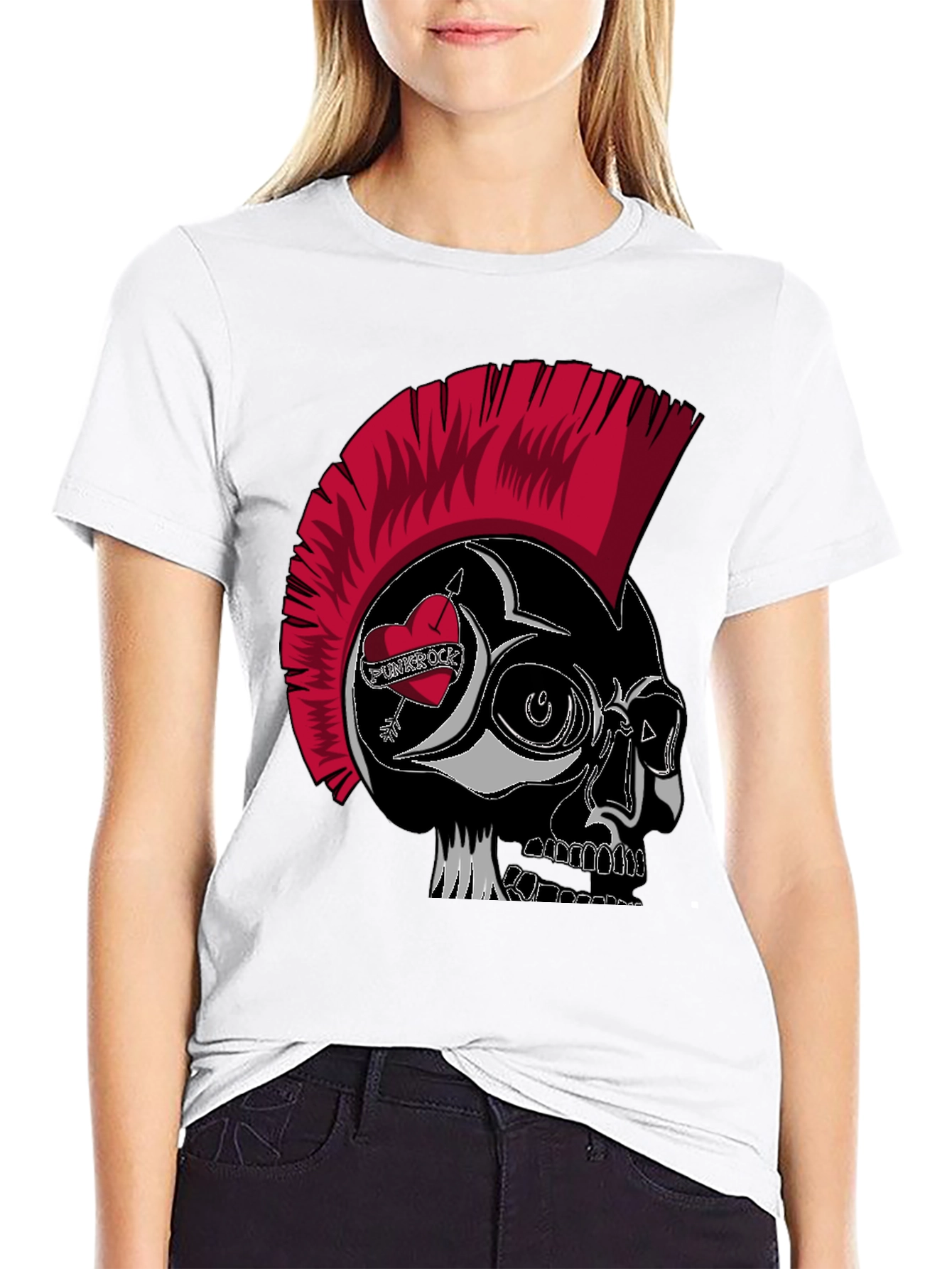 Punk Rock Skull Graphic Tee