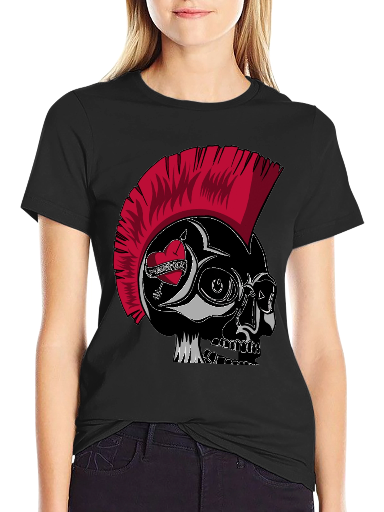 Punk Rock Skull Graphic Tee
