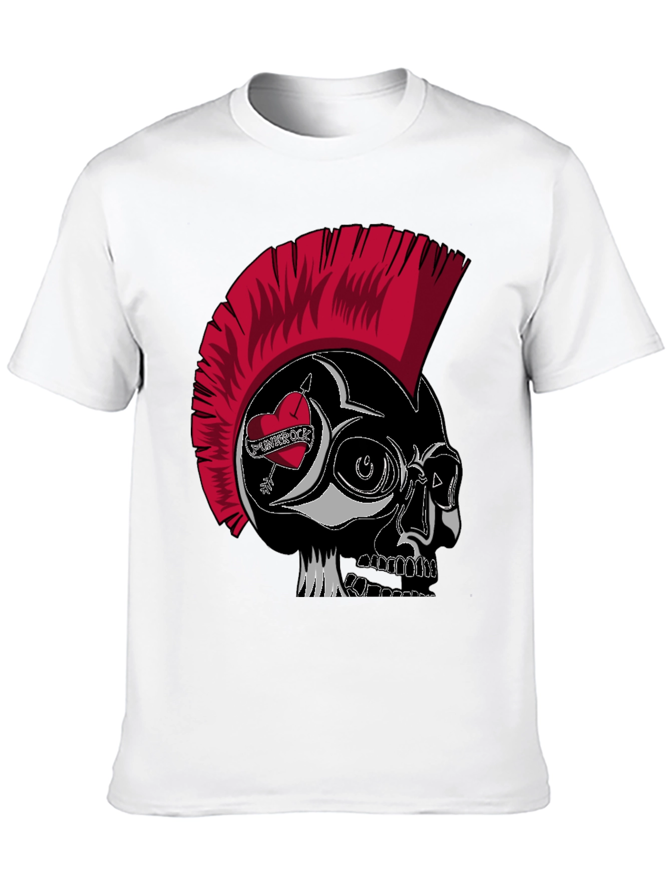 Punk Rock Skull Graphic Tee