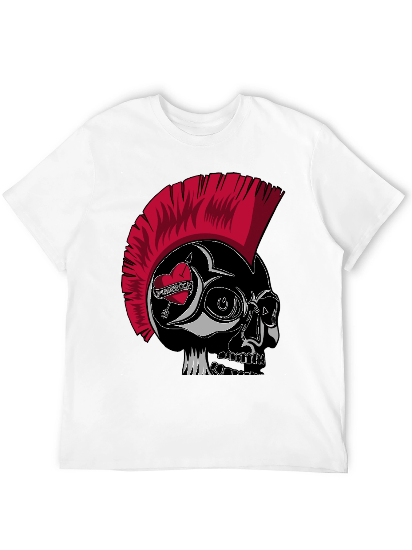 Punk Rock Skull Graphic Tee