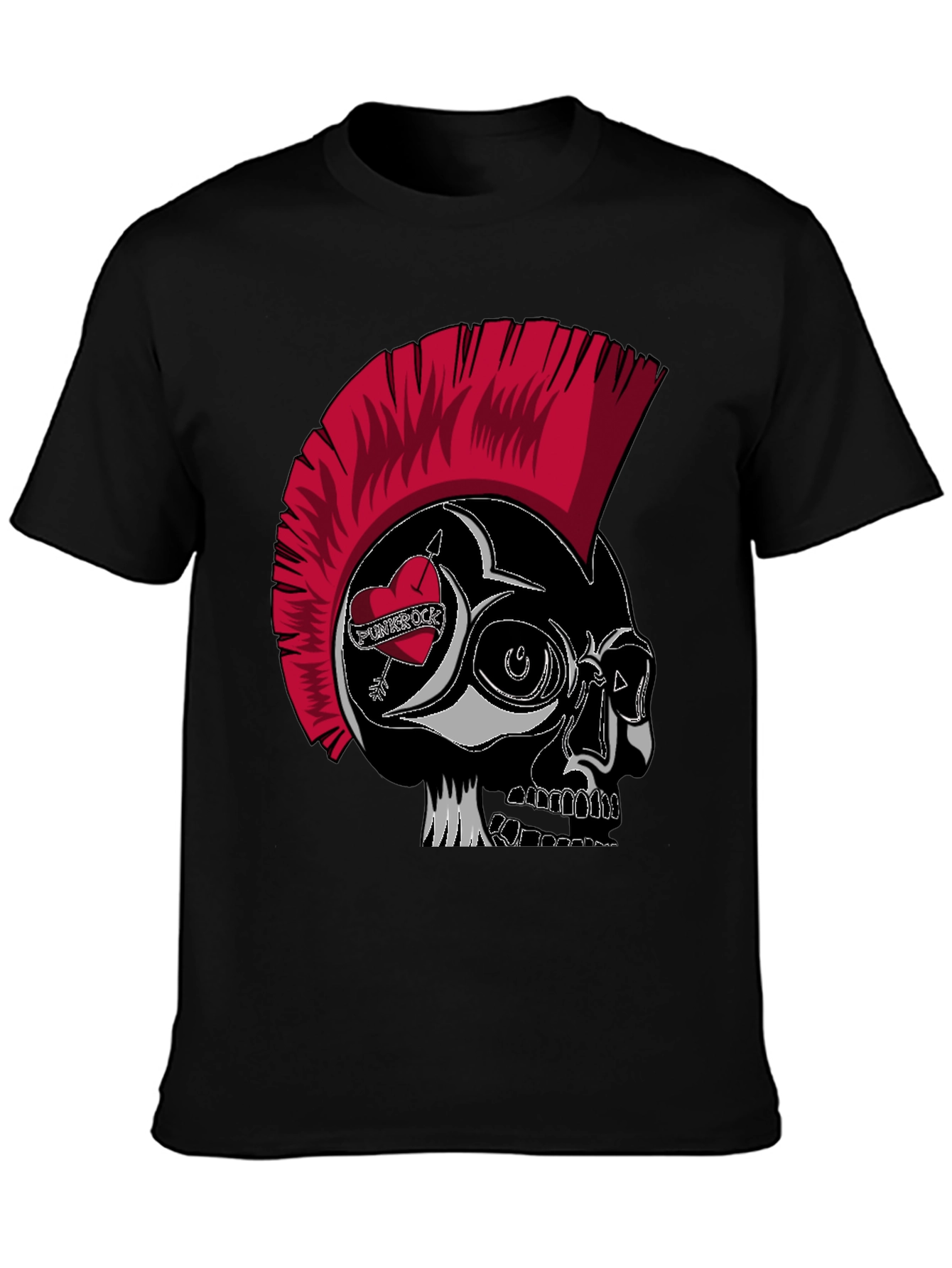Punk Rock Skull Graphic Tee