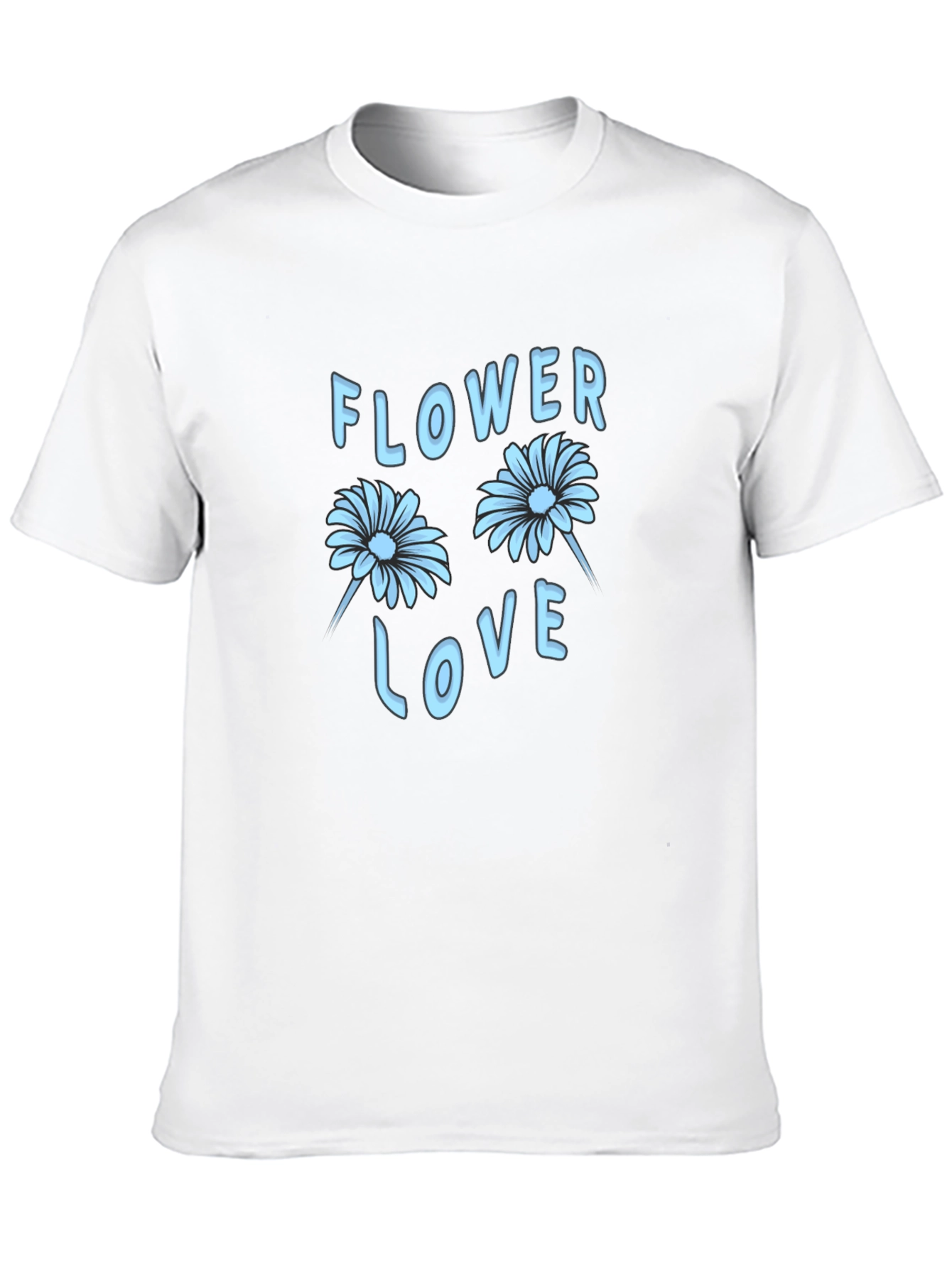 Flower Love Graphic Tee - Stylish Black T-Shirt