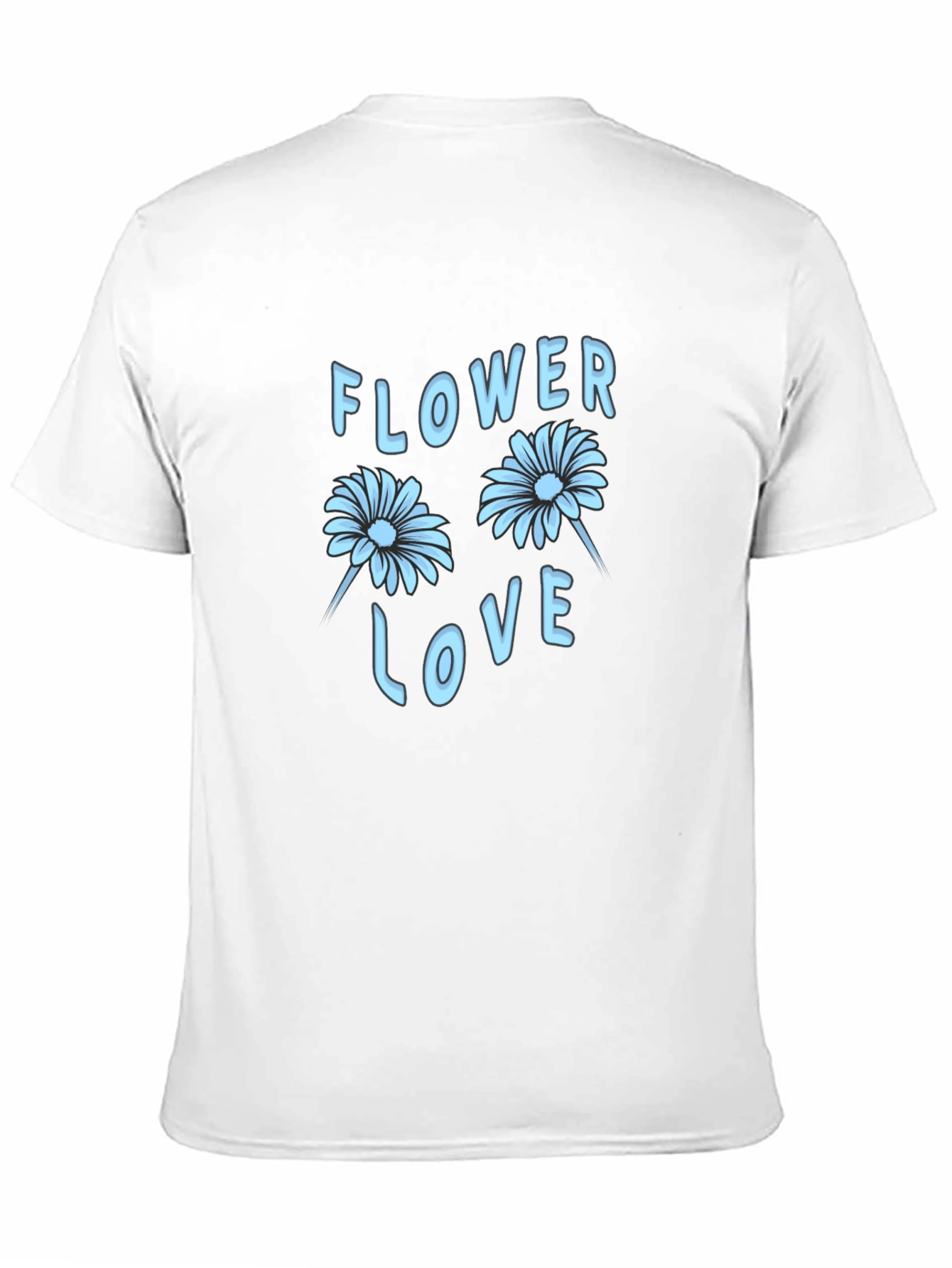 Flower Love Graphic Tee - Stylish Black T-Shirt