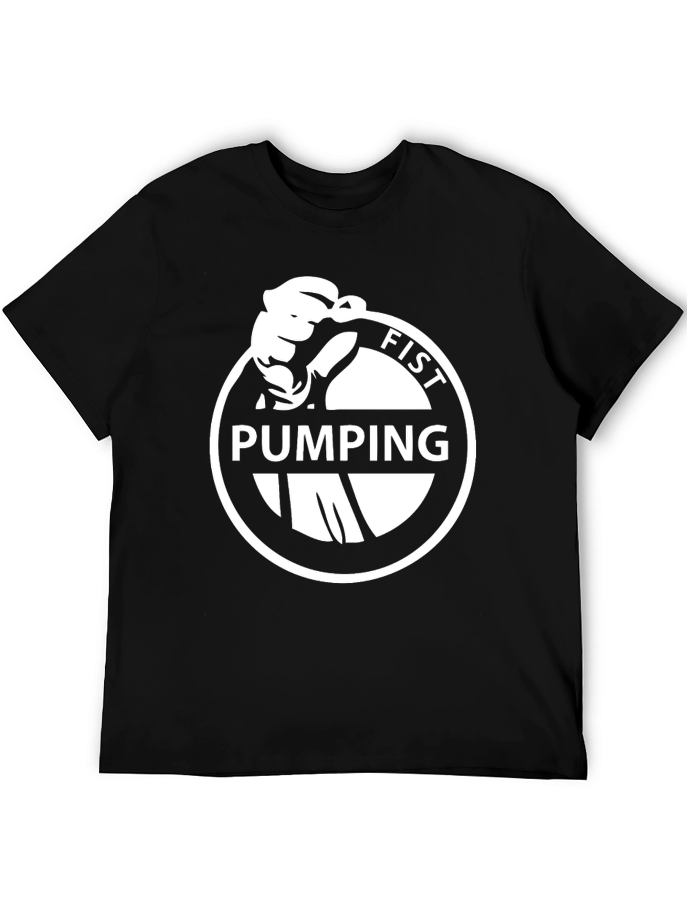 Fist Pumping Graphic Black T-Shirt