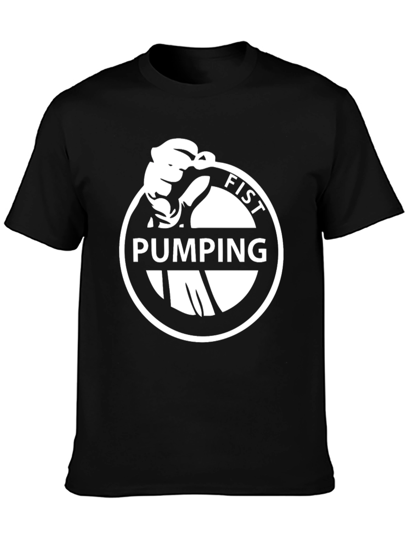 Fist Pumping Graphic Black T-Shirt