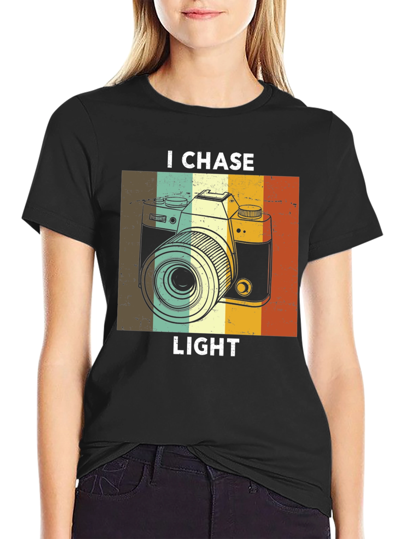 I Chase Light Camera Graphic T-Shirt