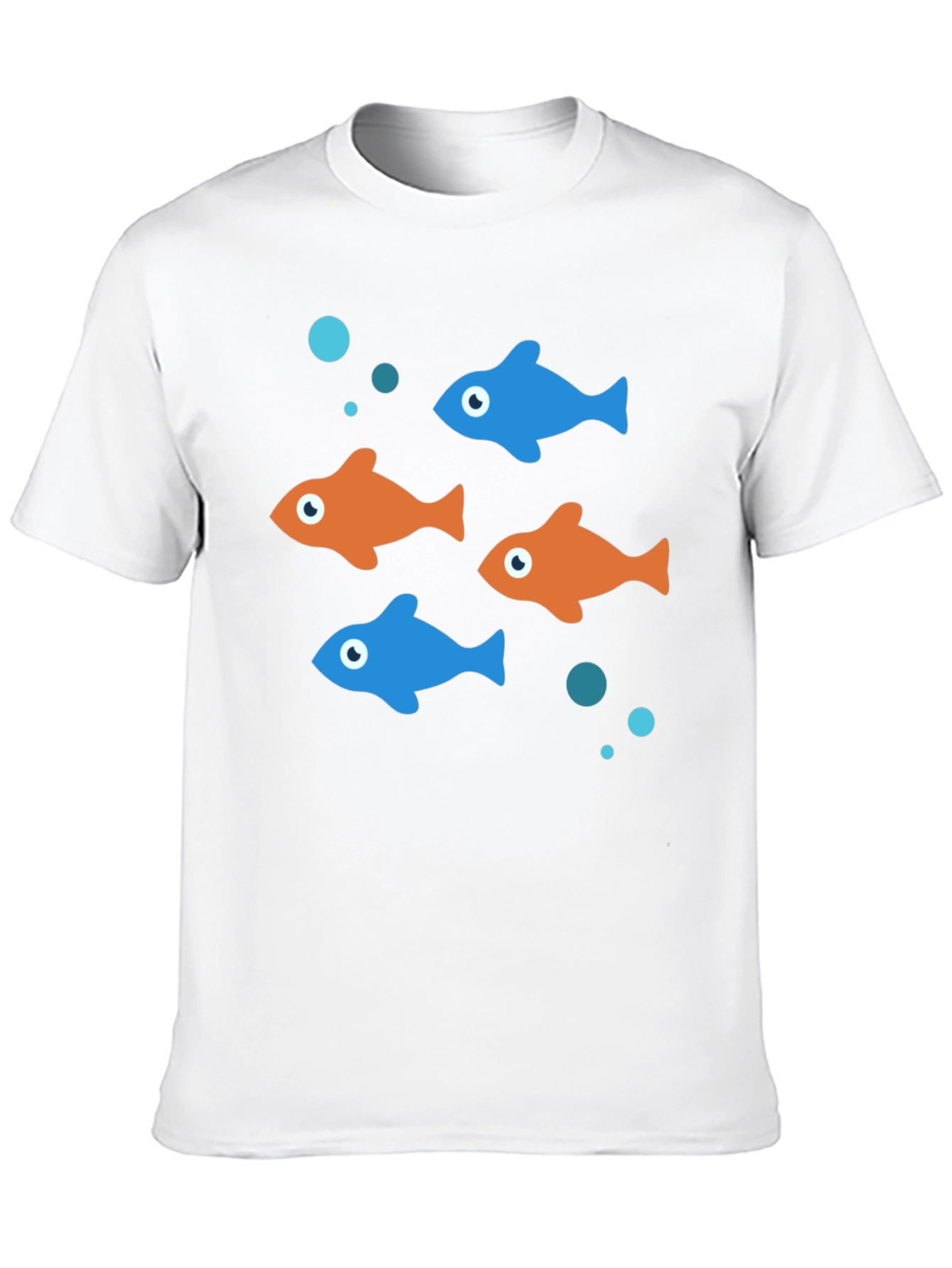 Fun Fish Graphic Tee - Black Cotton T-Shirt