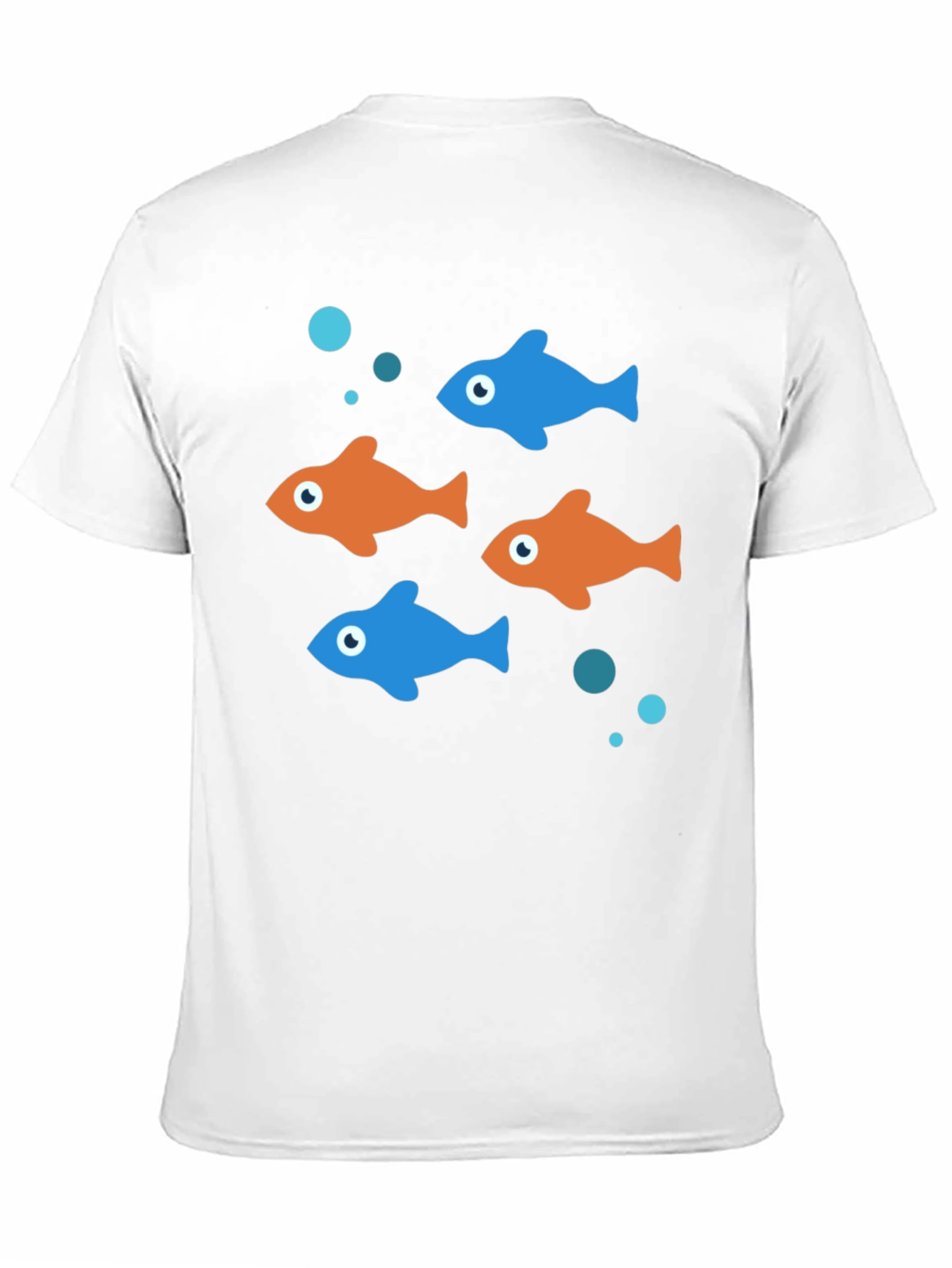 Fun Fish Graphic Tee - Black Cotton T-Shirt