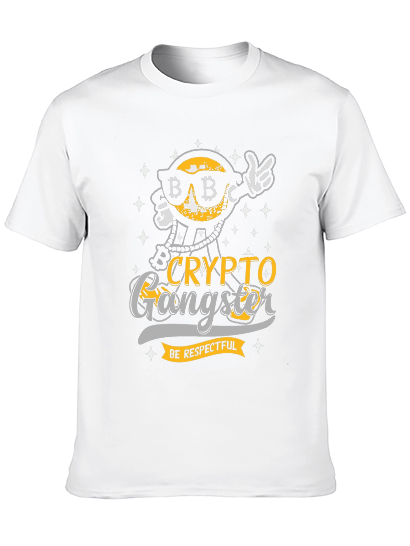 Crypto Gangster T-Shirt - Be Respectful Bitcoin Graphic Tee