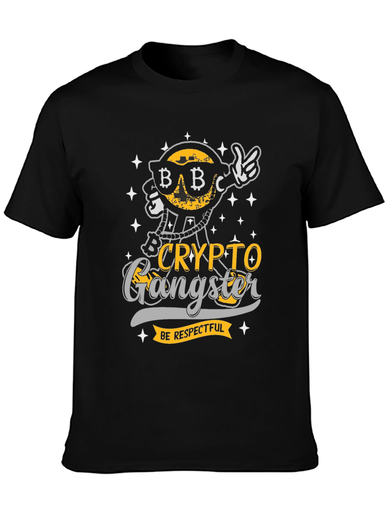 Crypto Gangster T-Shirt - Be Respectful Bitcoin Graphic Tee