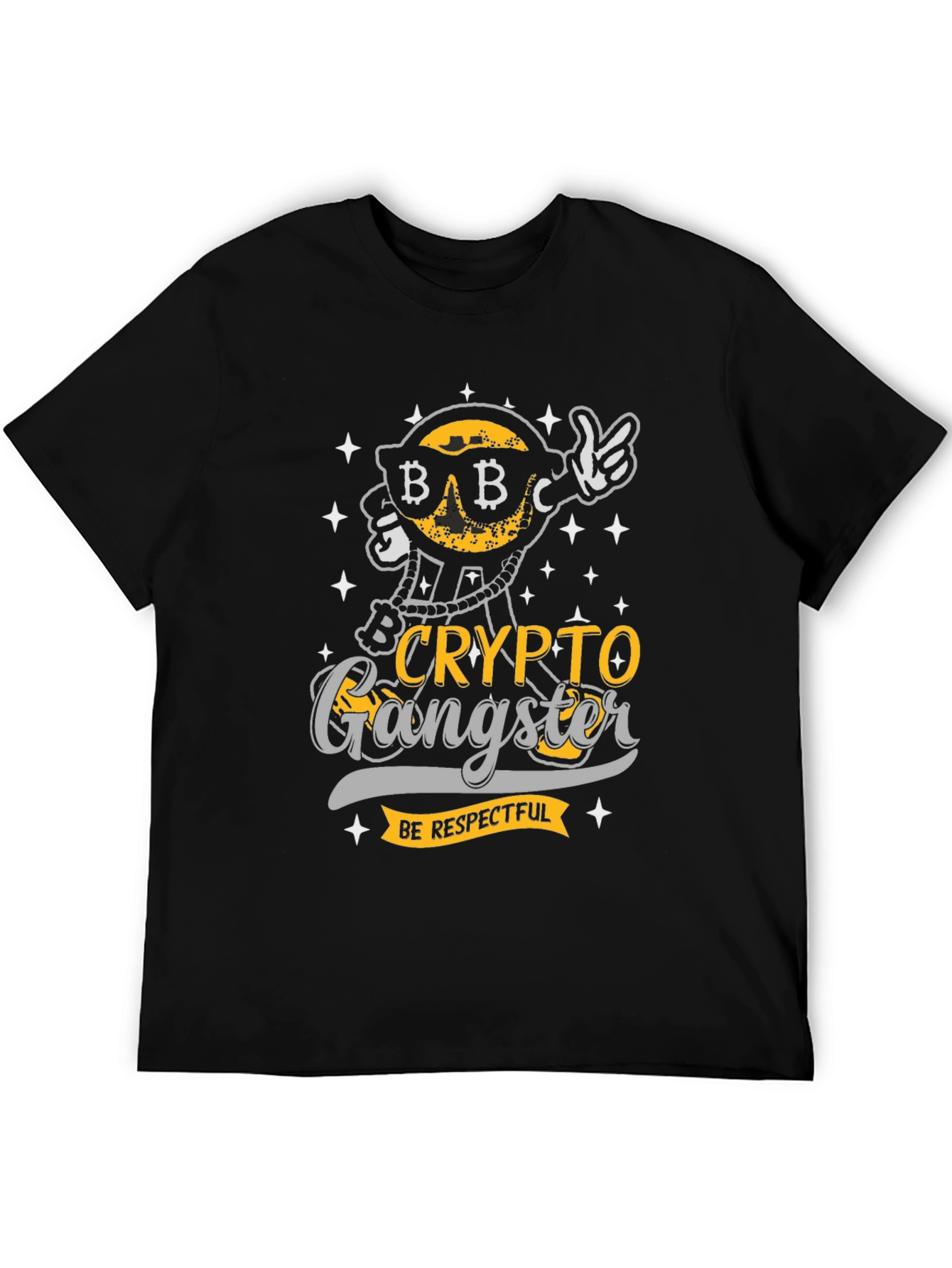 Crypto Gangster T-Shirt - Be Respectful Bitcoin Graphic Tee